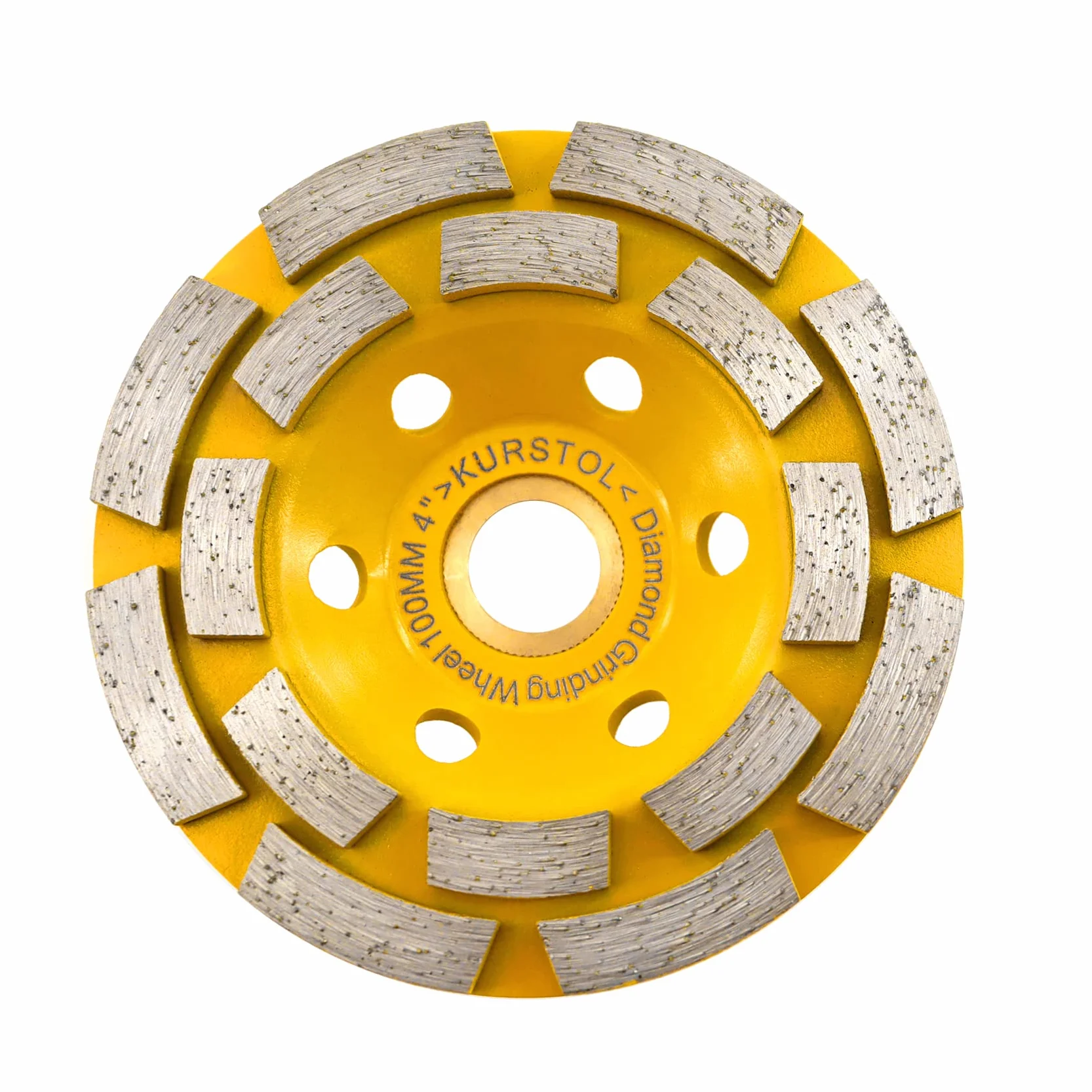 Rueda de copa de diamante – 100 mm rueda de copa de amoladora de ángulo de doble fila para cortar, moler, alisar, dar forma a hormigón, mármol, granito, mampostería, ladrillo 22.23-16mm Arbor