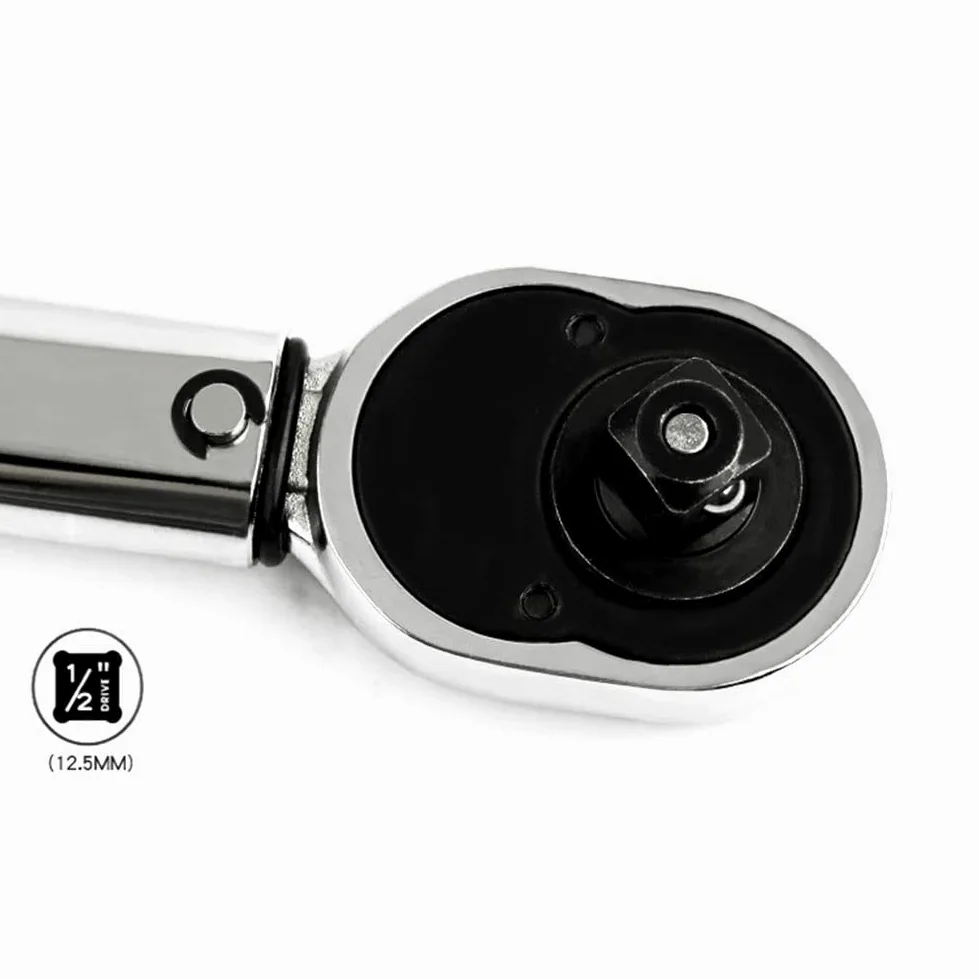 marian Llave dinamométrica de 1/2 pulgada para coche, llave dinamométrica de carraca rápida, color plateado