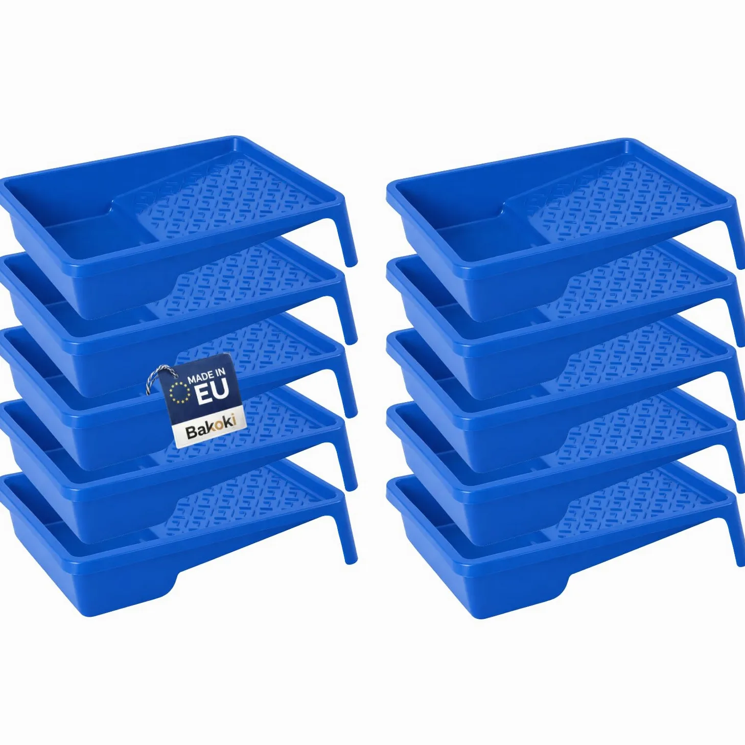10 bandejas de Pintura de 25 x 33 cm, para Pintura de Pared, Bandeja de plástico Azul, Ancho 25 cm, Longitud 33 cm, Accesorios de Pintura, Suministros de Pintura