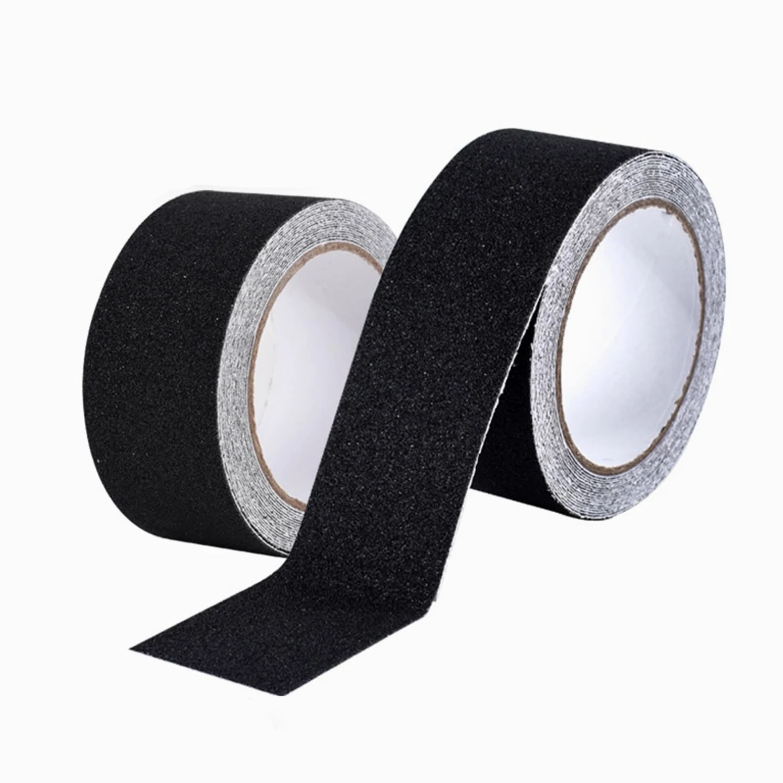 2 Rollos negro 5 cm x 10m Cinta adhesiva Antideslizante, Cinta Adhesiva Antideslizante Negro, fuerte Seguridad Adhesiva para Uso en interiores y Exteriores, Mejor Agarre, Fricción, Seguridad