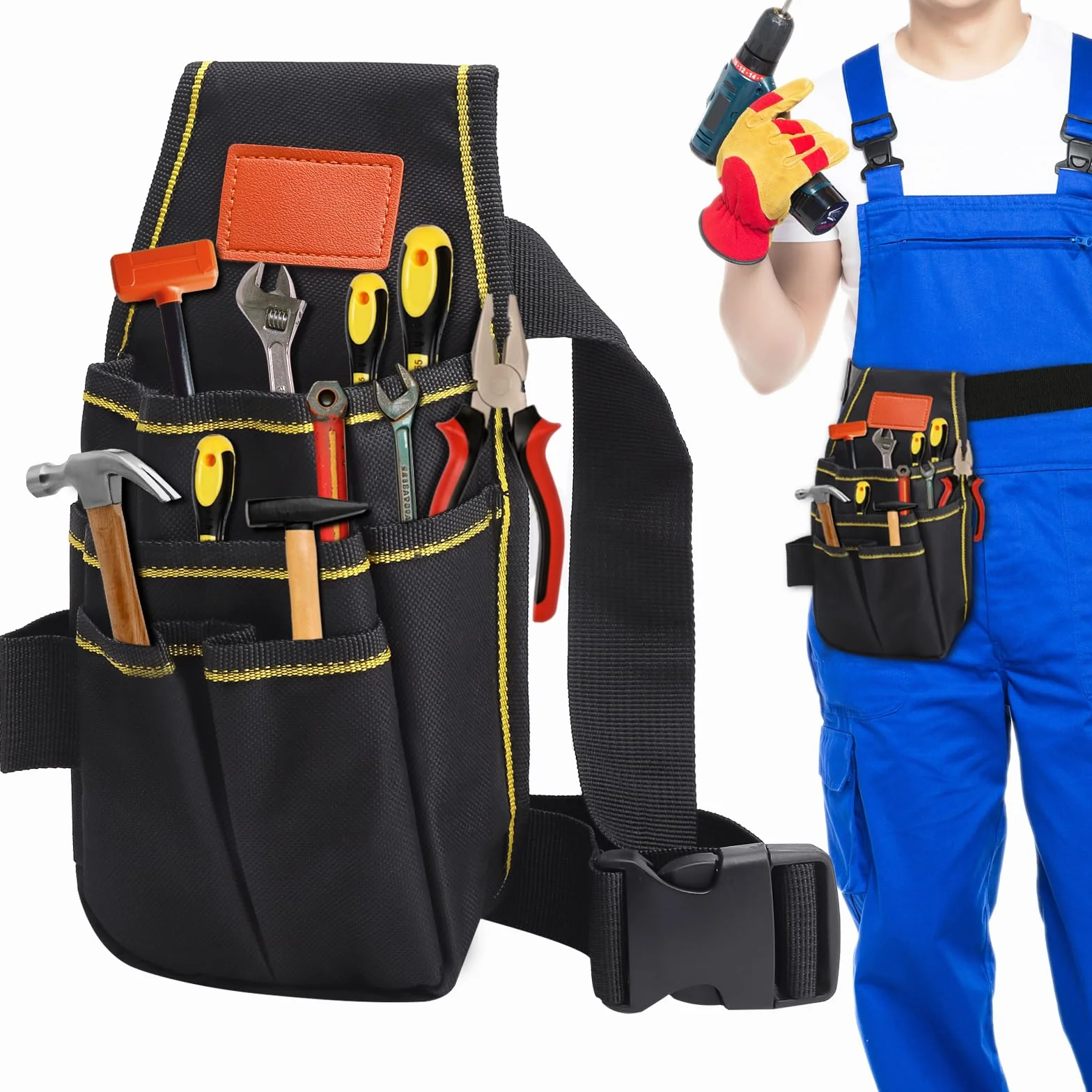 APOMOONS 600D Oxford Werkzeugtasche Gürteltasche Werkzeuggürtel Herren Multi-Purpose Organizer