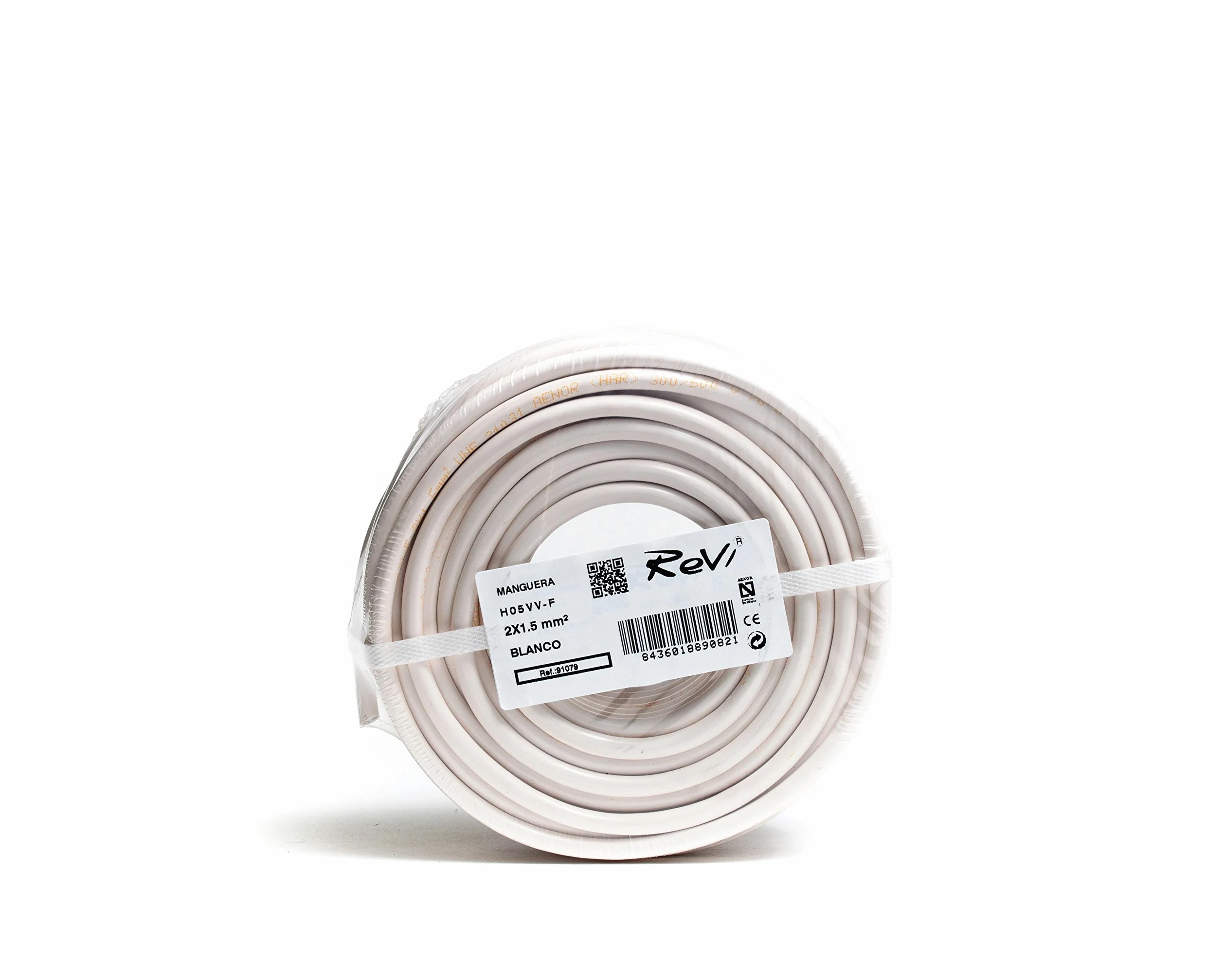 Cable H05VV-F Manguera 2x1,5mm 25m (Blanco)