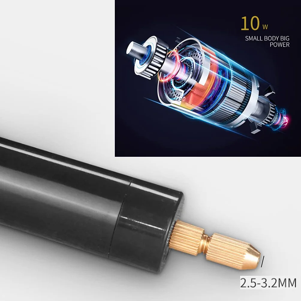 Mini taladro eléctrico de mano kit de brocas de resina epoxi para hacer joyas de madera herramientas de artesanía de madera 5V enchufe USB destornillador kit de herramientas