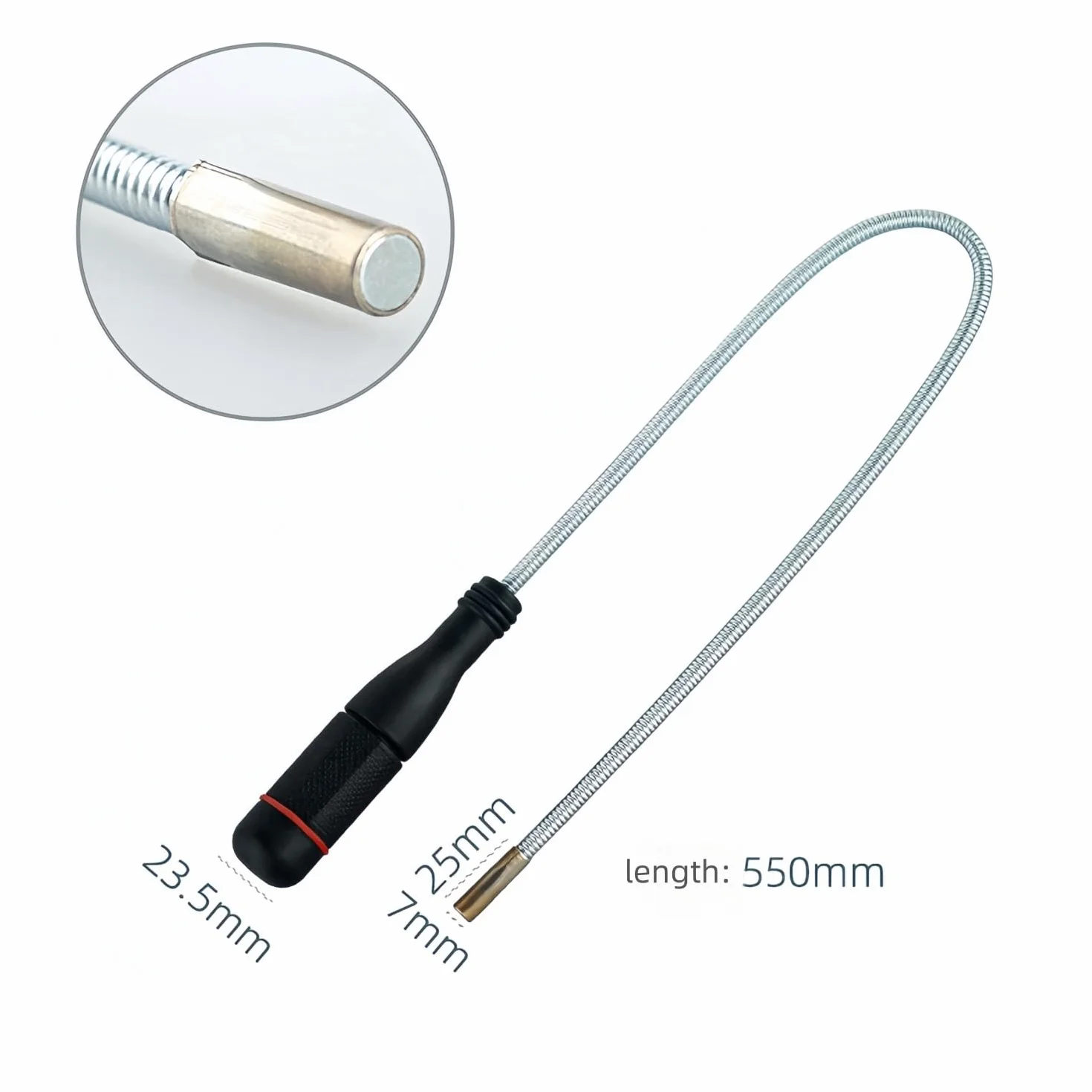 Herramienta de Recogida Magnética Flexible,Varita de Elevador Magnético,Herramienta Telescópica,Iman Flexible Extra Fuerte
