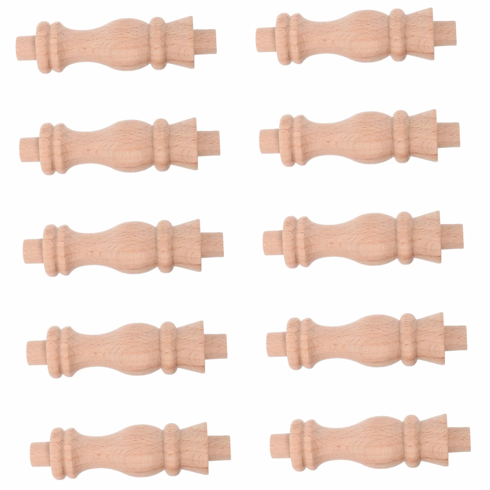 Lurrose 10piezas Balaustradas De Madera Para Escaleras Husillos De Tallado Para Decoración y Reparación
