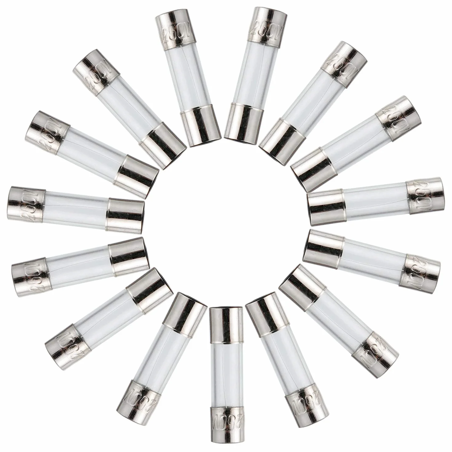 BOJACK F2AL250V Fusibles de fundición rápida 2A 250V 5x20 mm Tubo de vidrio 20 piezas
