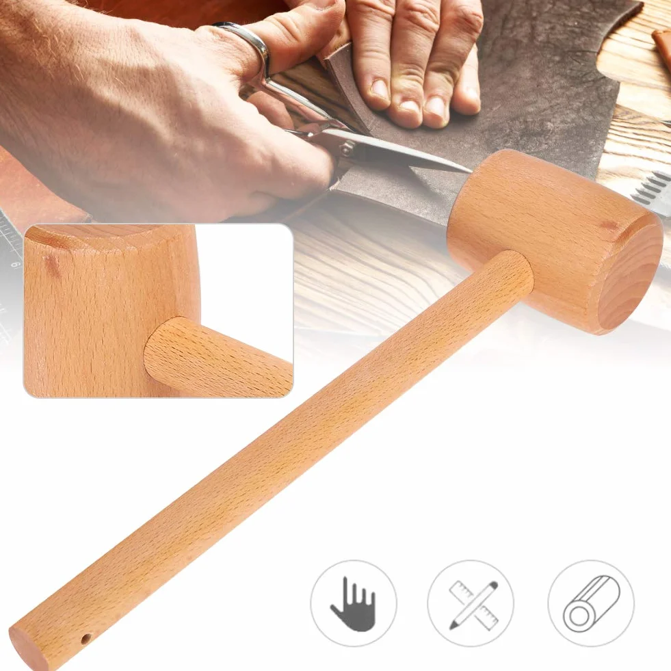 Annadue Martillo, Martillo de Madera Estable de Alta dureza fácil de Usar, para Trabajar la Madera para tallar Madera