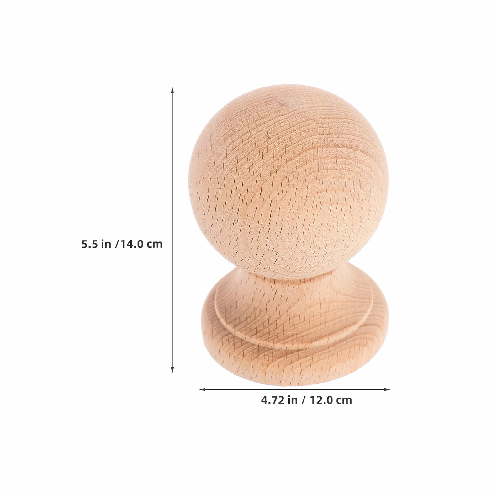 Vaguelly Remate de Madera Maciza en Forma de Bola para Muebles y Escaleras, Estilo Romano Clásico, Fácil Instalación, Adecuado para Decoración de Villas y Renovaciones