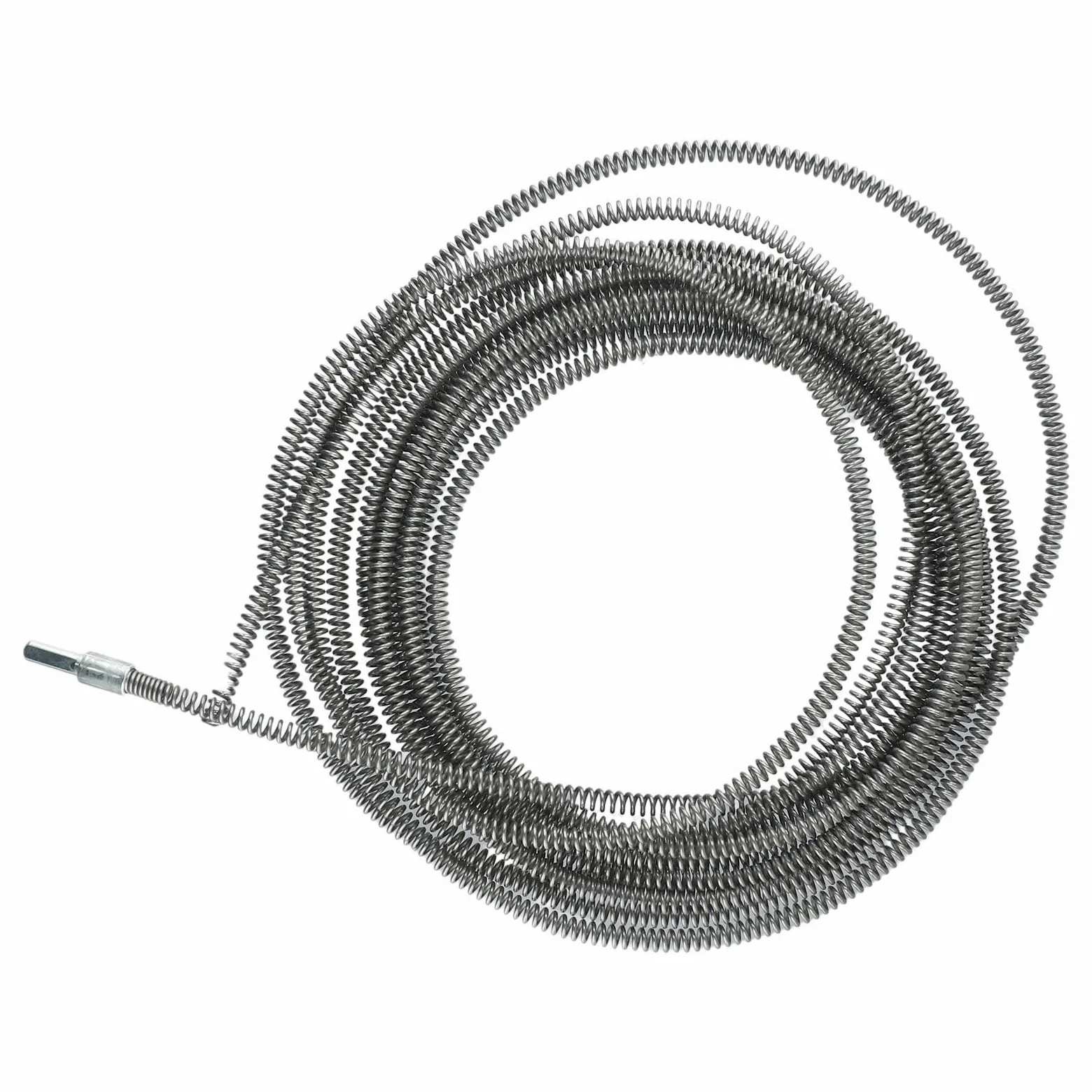 Limpiador de tuberías de drenaje de resorte de 5 metros de longitud para uso de taladro eléctrico para eliminar obstrucciones en desagües de cocina y baño (10 metros)