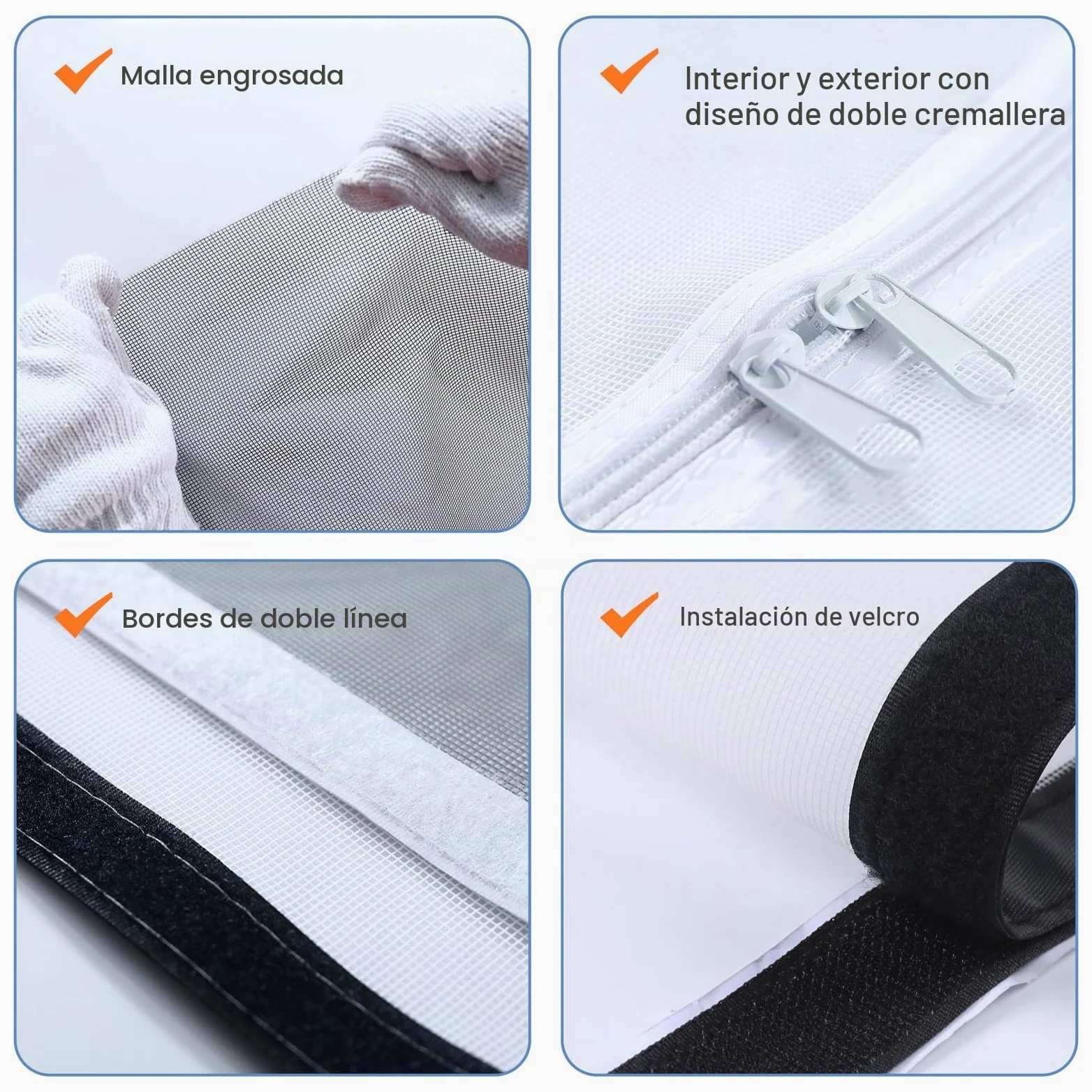 Puerta Mosquitera para Gatos Evitar Que los Cachorros y Gatos se salgan de casa, Pantalla a Prueba de arañazos con Cremalleras, Puerta Mosquitera Cortina para Balcón (100 * 210cm, Blanco)