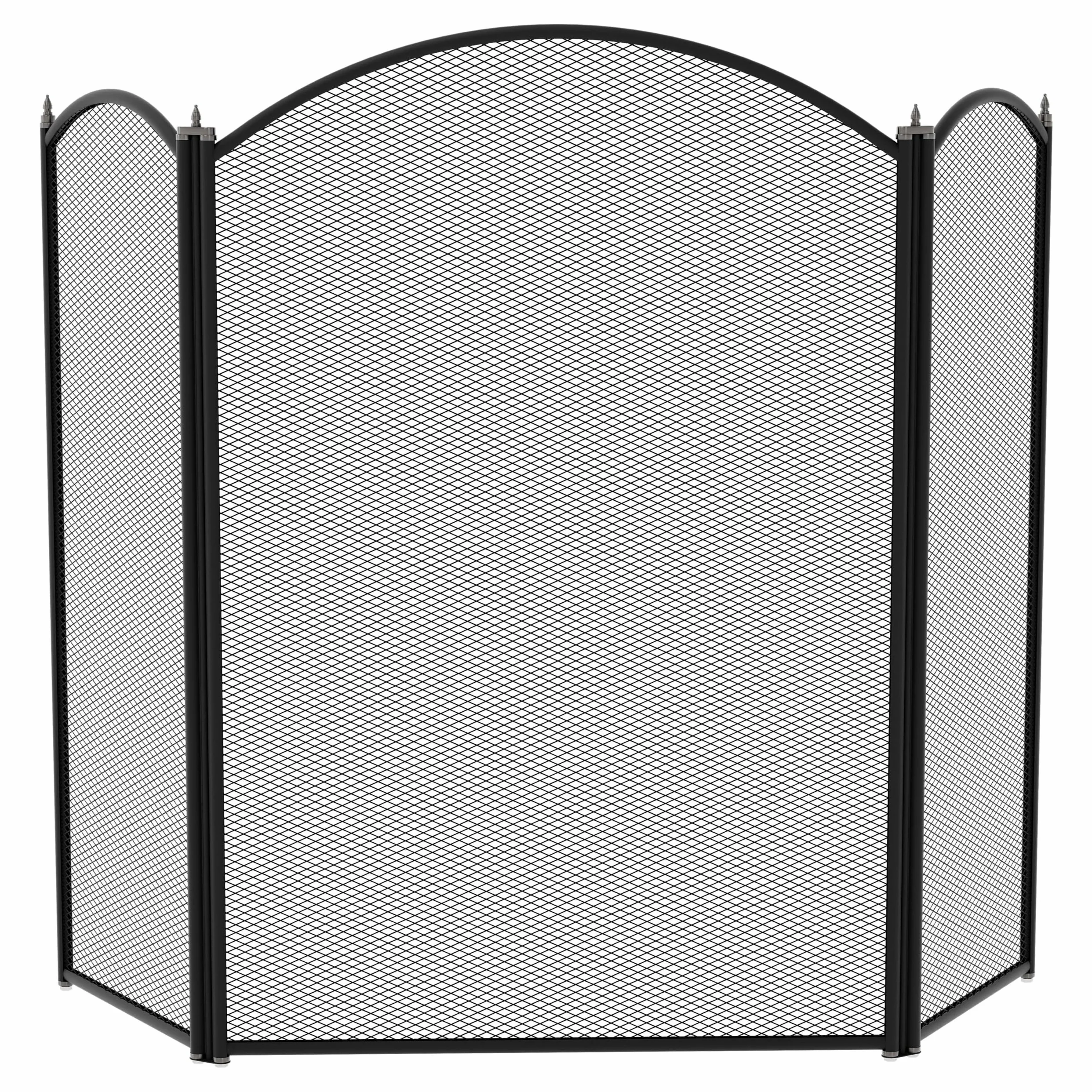 Fire Vida Selby - Protector contra Incendios de 3 Paneles, Metal, Color Negro