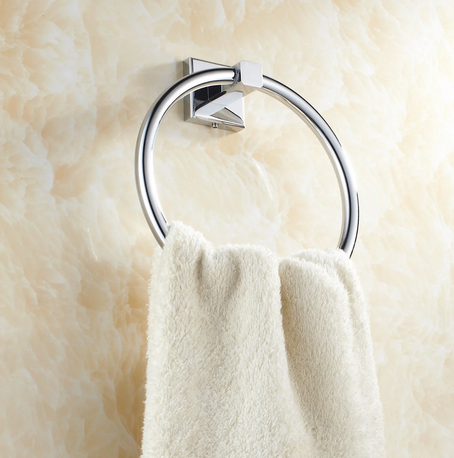 Aothpher Wall anillo de toalla montado en la cocina titular de baño toalla de cromo del acero inoxidable