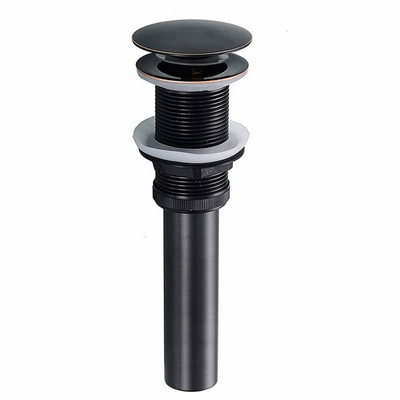 Sifón de botella redondo latón con drenaje emergente, kit tubo for sifón desagüe lavabo altura ajustable Para Lavabo De Baño y Lavabo(Pop-up no overflow)