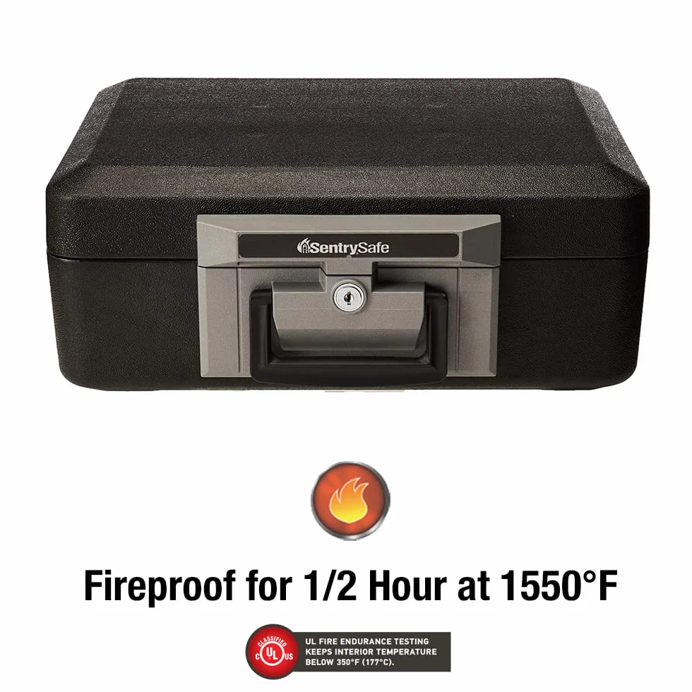 SentrySafe 1160BLK Caja de Bloqueo ignífuga, Negro, 0.25 CU. ft