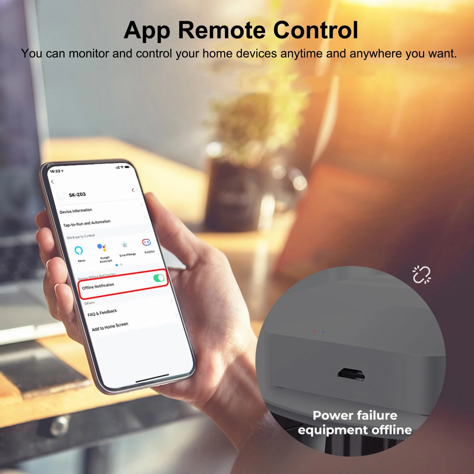 Pasarela ZigBee y Hub Bluetooth 2 en 1, Puente WiFi para Control de Automatización del Hogar, Compatible con Alexa