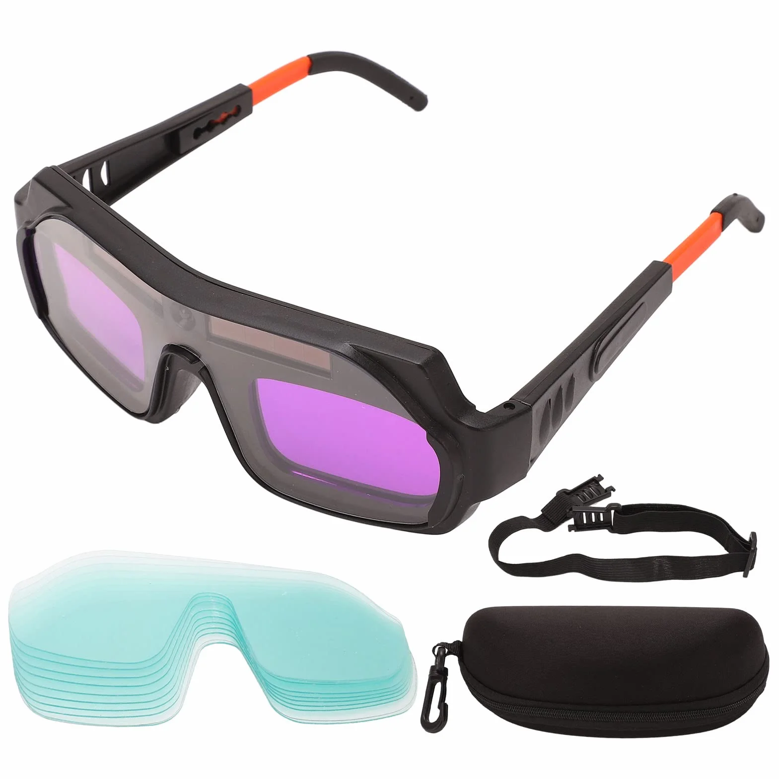 SEAFRONT Gafas de Soldadura de Oscurecimiento Automático Casco para Soldar Gafas de Soldadura con Energía Solar Gafas Protectoras de Seguridad para Soldar Máscara