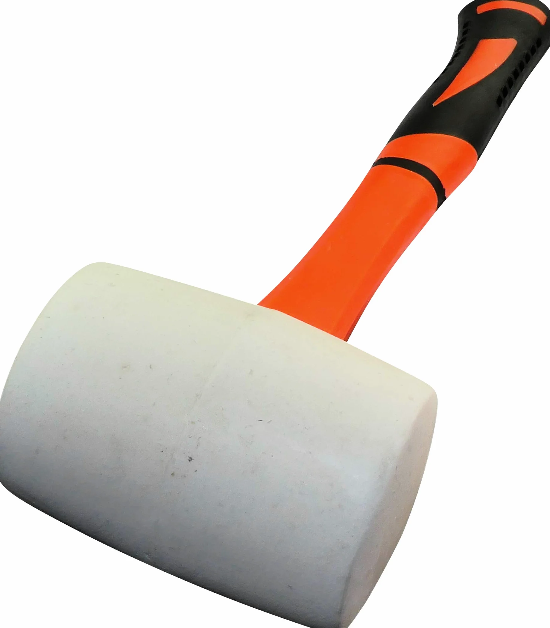 AERZETIX - Maza/Maceta/Martillo Cabeza de goma Blanco - Mango Naranja de TPR - 355mm 680gr - Herramienta para cerámica/Baldosas - Azulejos/Carpintero/Ebanista/Vidriero - C46077