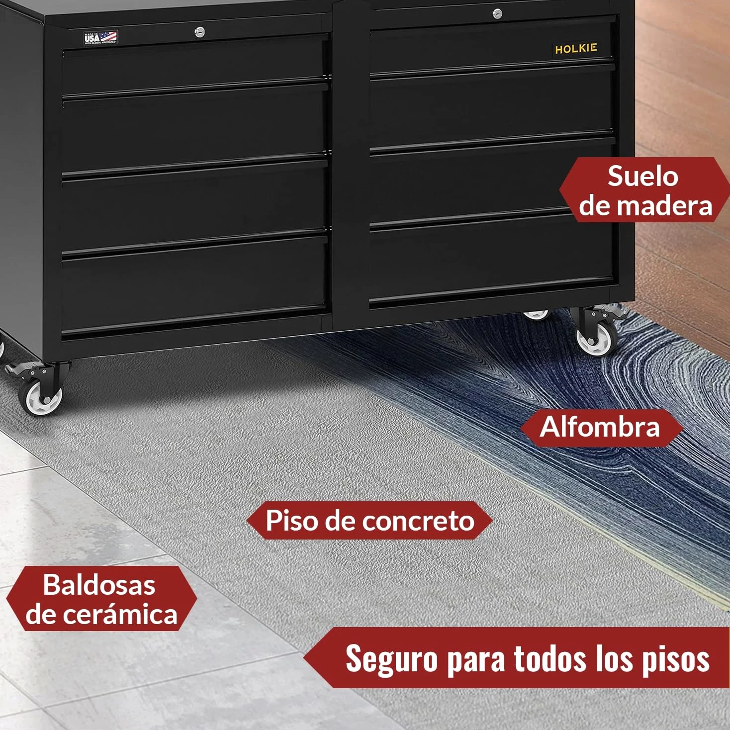 Ruedas Giratorias 100 mm - Ruedas para muebles pesados - Capacidad máxima de carga 600 kg (2 con freno y 2 sin freno)