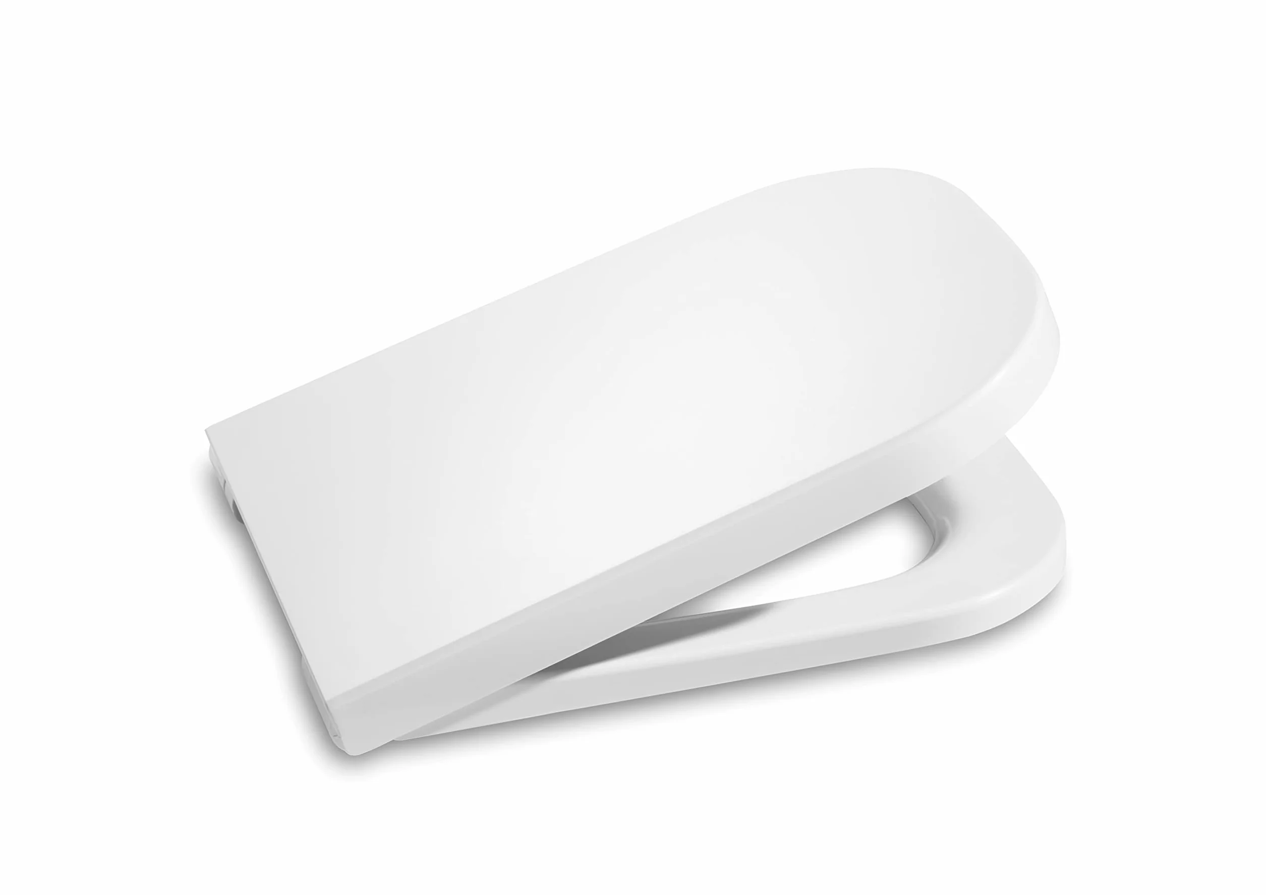 Roca The Gap - Tapa y asiento de Supralit para inodoro compacto, tapadera de WC original con ajuste perfecto, recambio de tapa de váter resistente, blanco, A80173000B