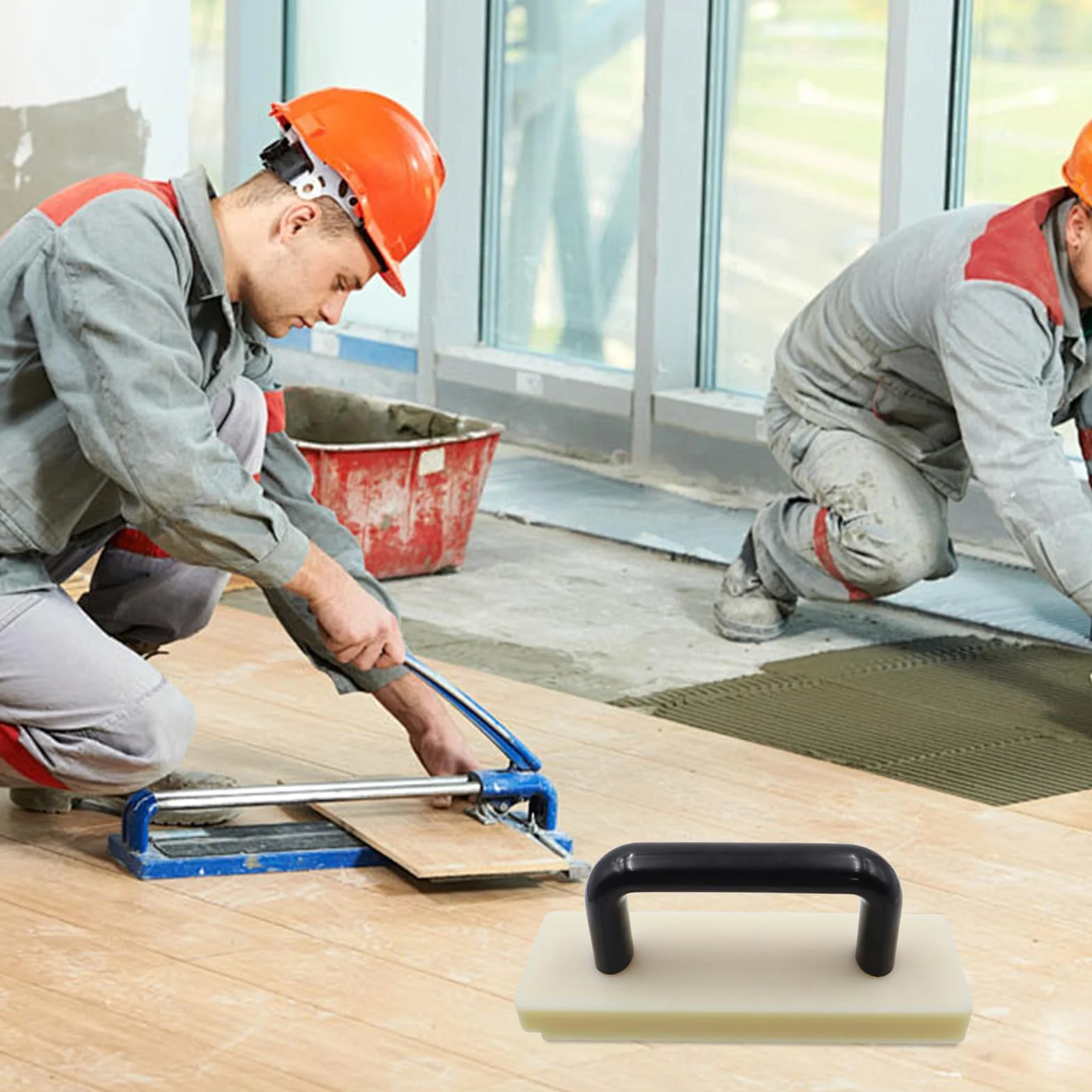 Bloque de Golpeteo de Suelos de Tablones de Vinilo Bloque de Golpeteo de Pisos con un Mango Grande Herramientas para Tarima Flotante para Suelos para Madera Dura Laminado (200 mm)