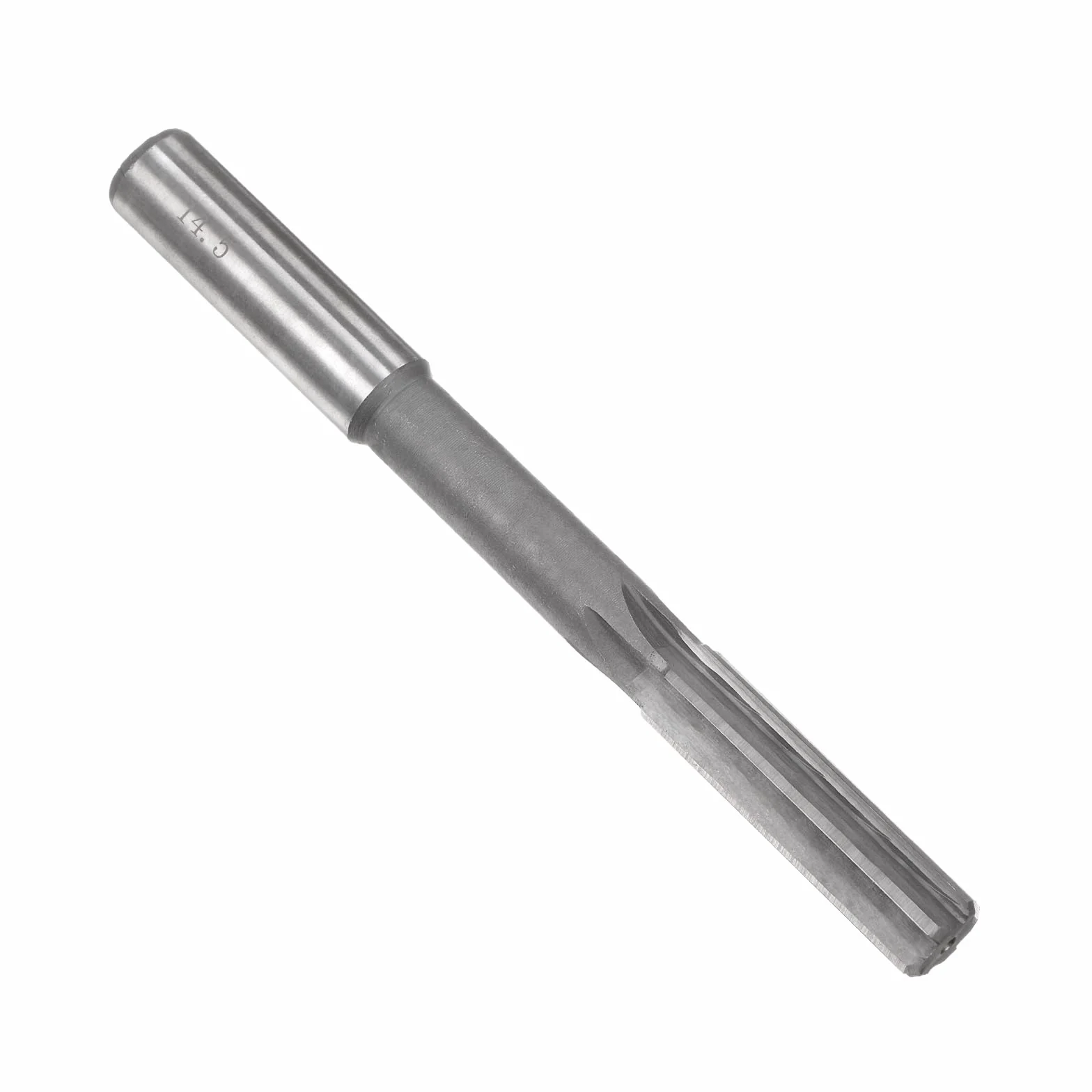 Escariador de Mandril 14.5mm H7 HSS 6 Flautas Rectas Vástago Redondo Herramienta de Corte