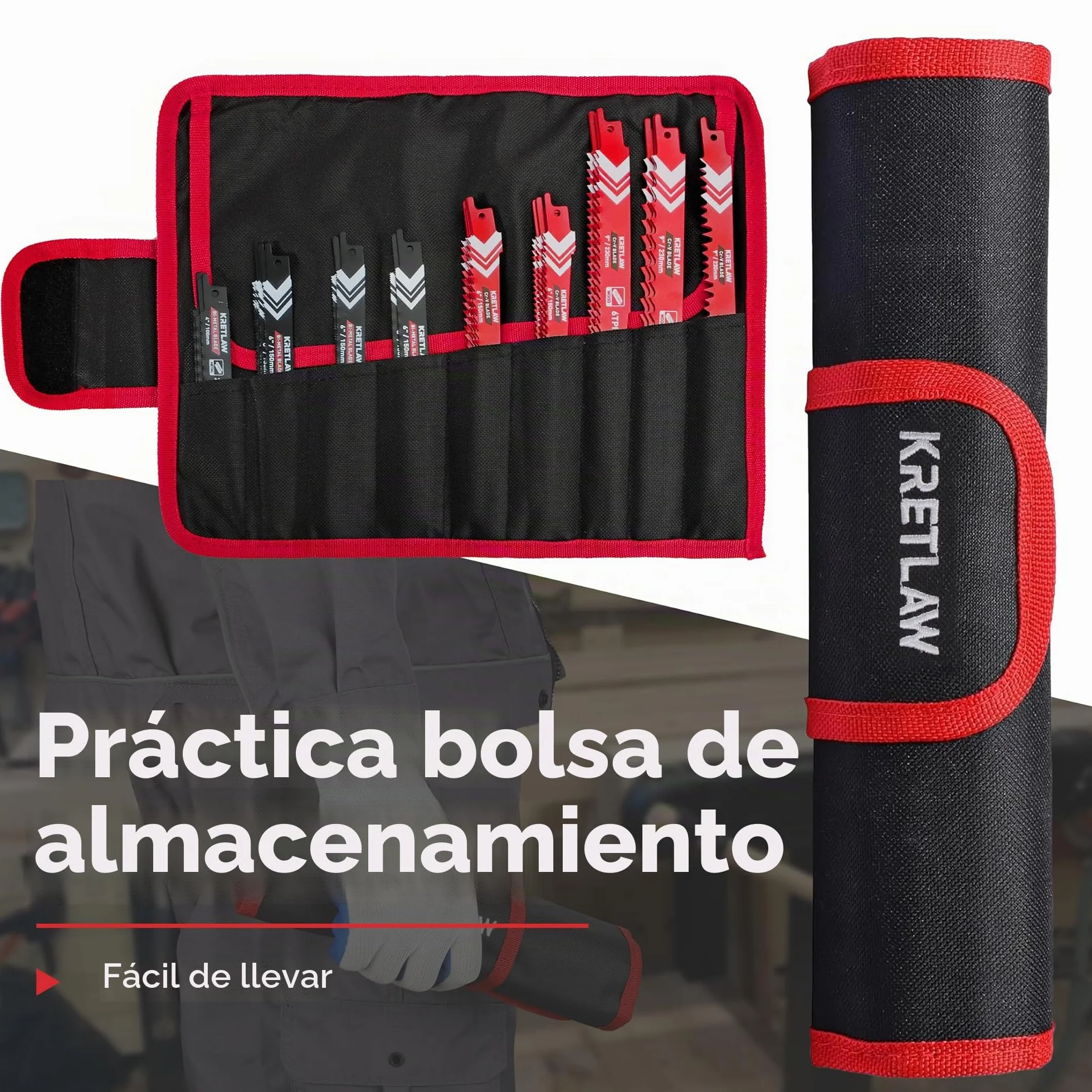 KRETLAW Juego de 36 hojas para sierra sable, hojas de repuesto Cr-V/Bi-metal para poda de árboles, madera, metal y plástico, con estuche