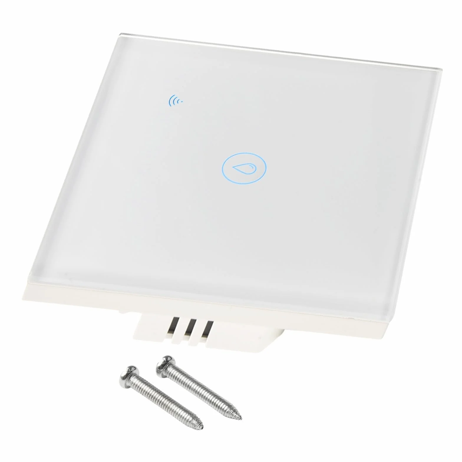 Yhenlovtt Interruptor inteligente de caldera táctil de pared con WiFi de 40 A, 2,4 G, interruptor temporizador con control de aplicación y funciones de activación de voz (blanco)