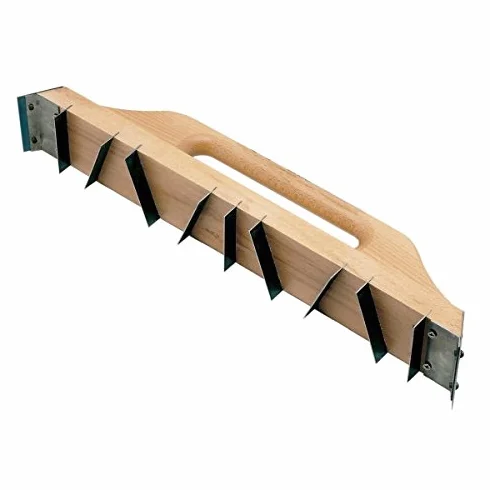 AUSONIA - 44100 CEPILLO DE YESO, RABOT DE 42 X 6 Y 720 GR CON MANGO Y BASE DE MADERA Y 11 HOJAS DE ACERO TEMPLADO ALINEADAS DE MANERA PRECISA PARA OBTENER EL MEJOR SERVICIO