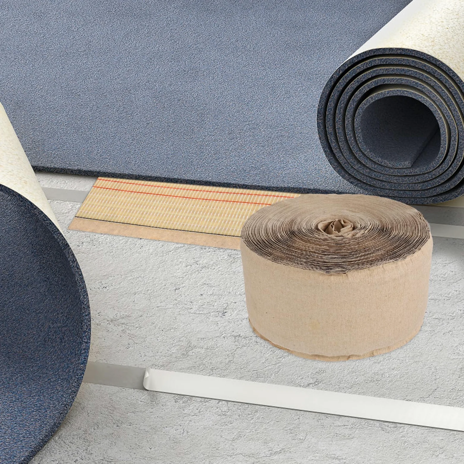 PRETYZOOM Cinta Termoadhesiva para Juntas de Alfombra 1 Rollo Tira Calefactora para Unión y Reparación de Moquetas Herramienta para Instalación Profesional y Duradera