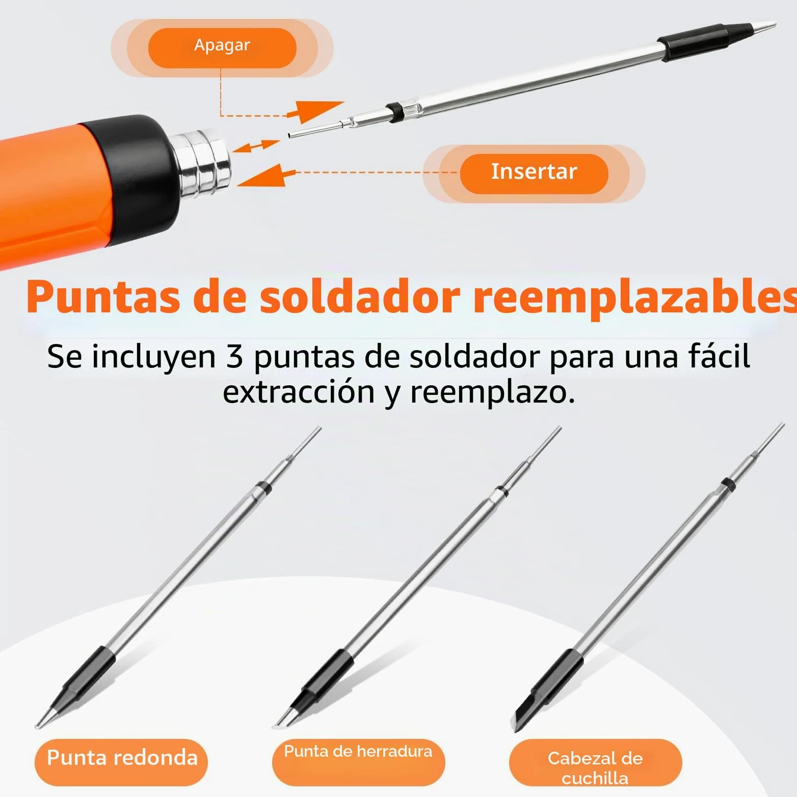 diymore Juego de soldador inalámbrico USB-C con pantalla LCD, temperatura ajustable 260℃-420℃ Pasador de soldadura portátil recargable para reparación electrónica, proyectos de bricolaje, fabricación