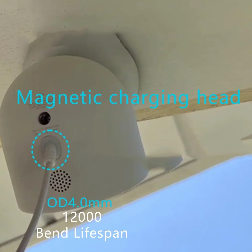 Paquete de 2 cables de carga de alimentación USB de 10 m, cable de carga más grueso, compatible con cámara Google Nest Cam (versión de batería), cable de carga extendido, resistente a la intemperie