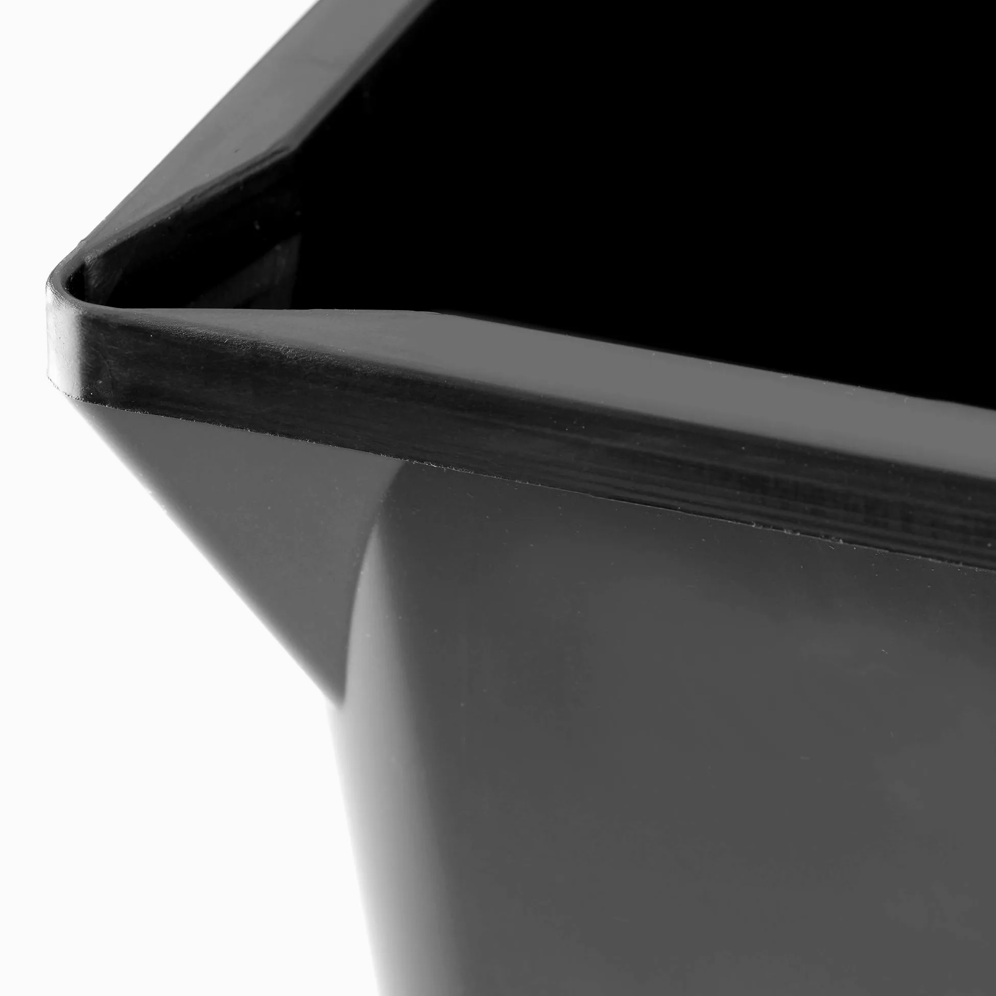 KADAX Cubo de pintura cuadrado de plástico, cubo con asa de metal, cubo de agua resistente con borde de vertido, para renovación, jardín, cubo de limpieza, rectangular, 1 unidad), color negro