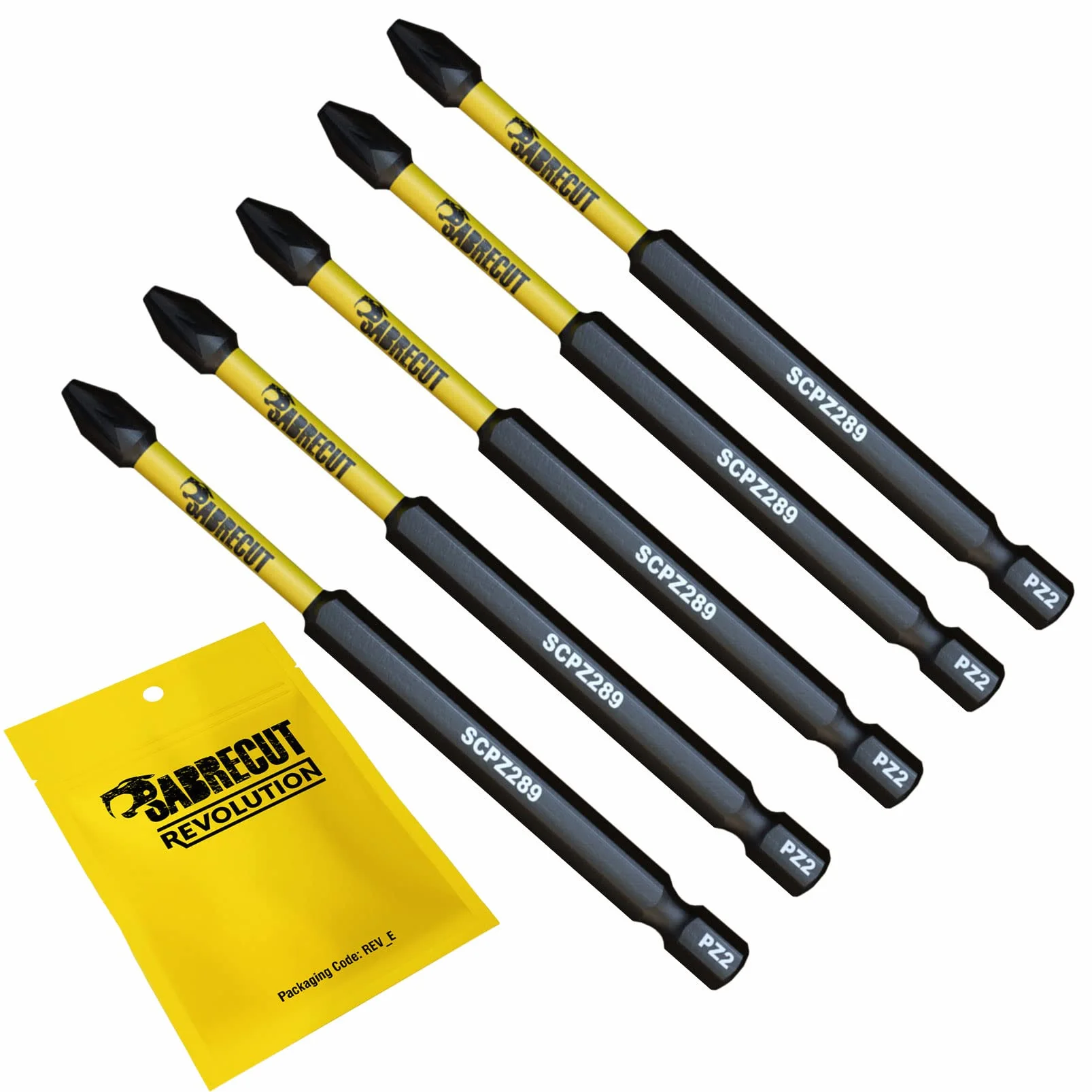 5 x SabreCut SCPZ289_5 89 mm PZ2 Juego de puntas de destornillador de impacto magnético Pozi Pozidriv Heavy Duty Compatible con Dewalt Milwaukee Bosch Makita y más