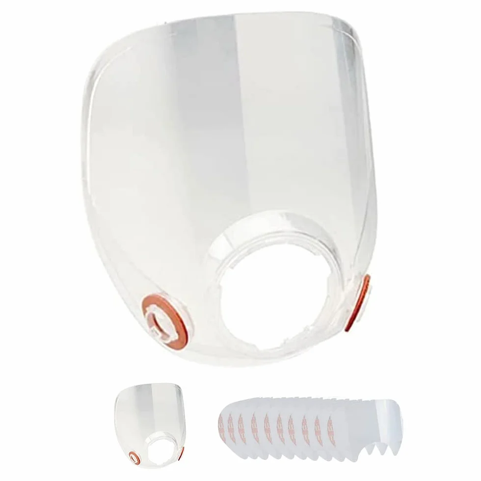 Piezas de repuesto para 6000 Series Full Facepiece Respirators and 10-Pack Peel-Off Lens Caps for 6800 Series for 3M 6885, 6000, 6700, 6800, 6900 Face Shield Cover