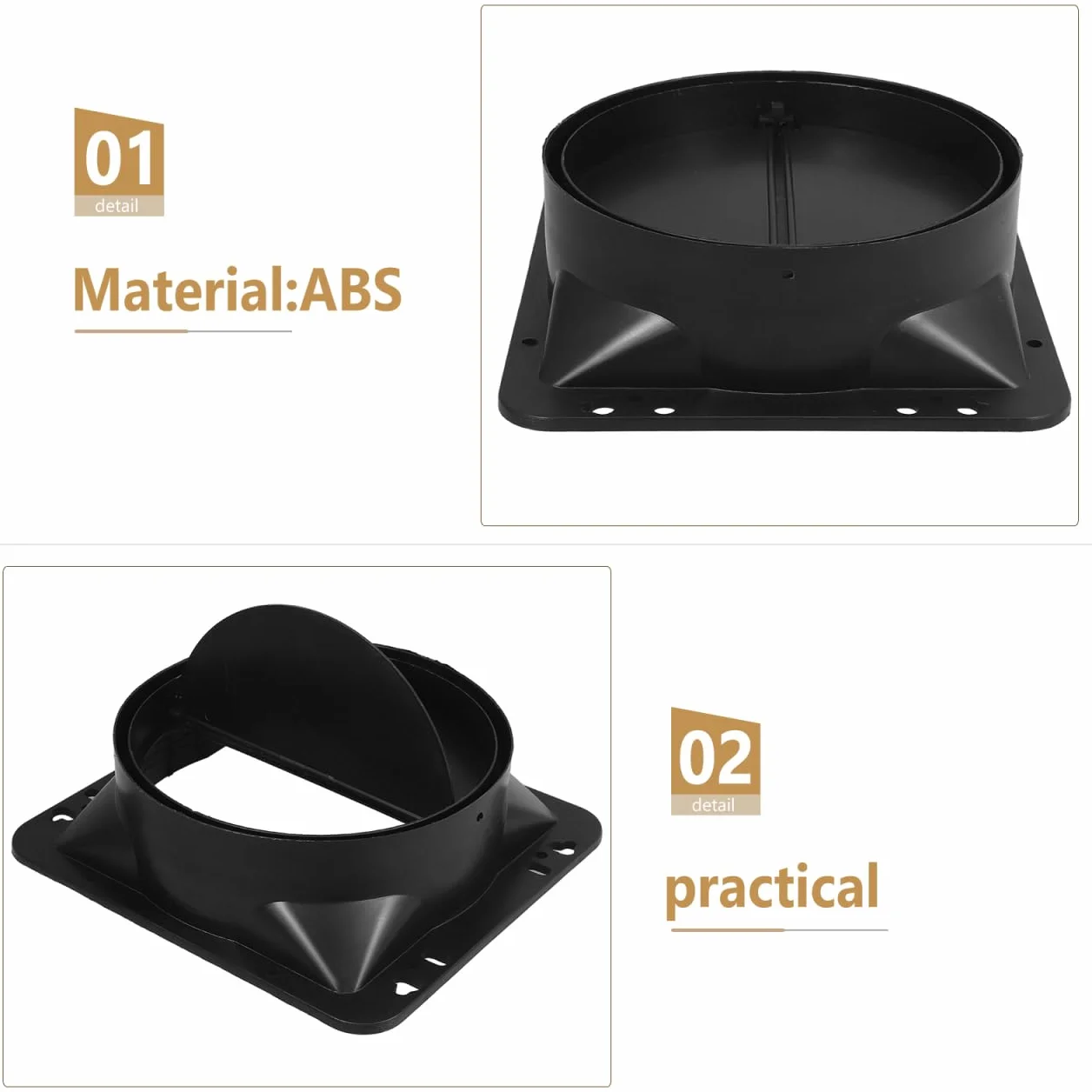 Hemobllo Válvula Antirretorno Para Campana Extractora De Cocina Con Adaptador Y Tira De Espuma Repuesto De Ventilación Para Extractor Previene Reflujo Y Olores Fácil Instalación 8.18X7.48X2.36In