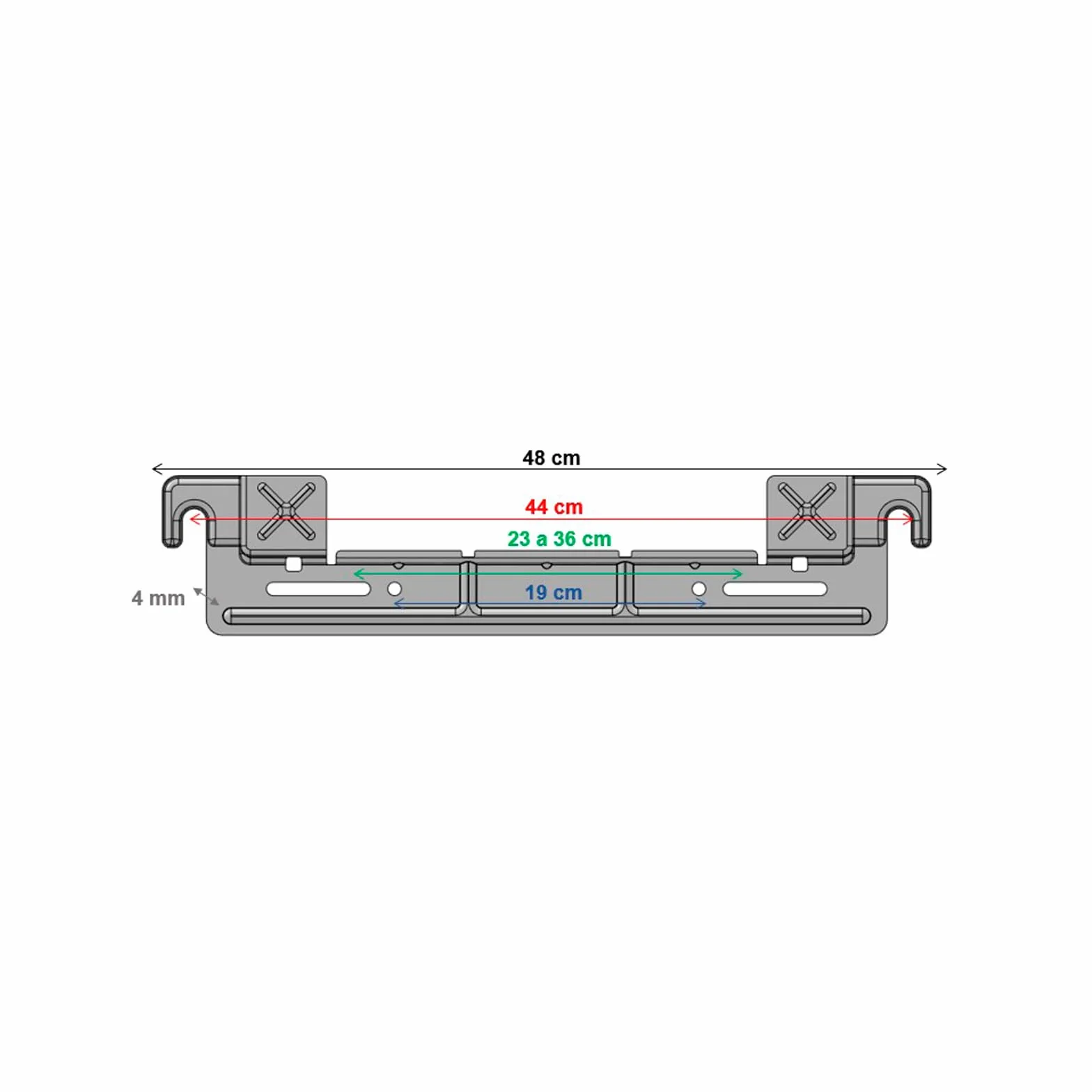 Ariston Soporte Universal Termo Electrico Instafix Accesorio Montaje Calentador Agua Electrico 48x0.3x7cm
