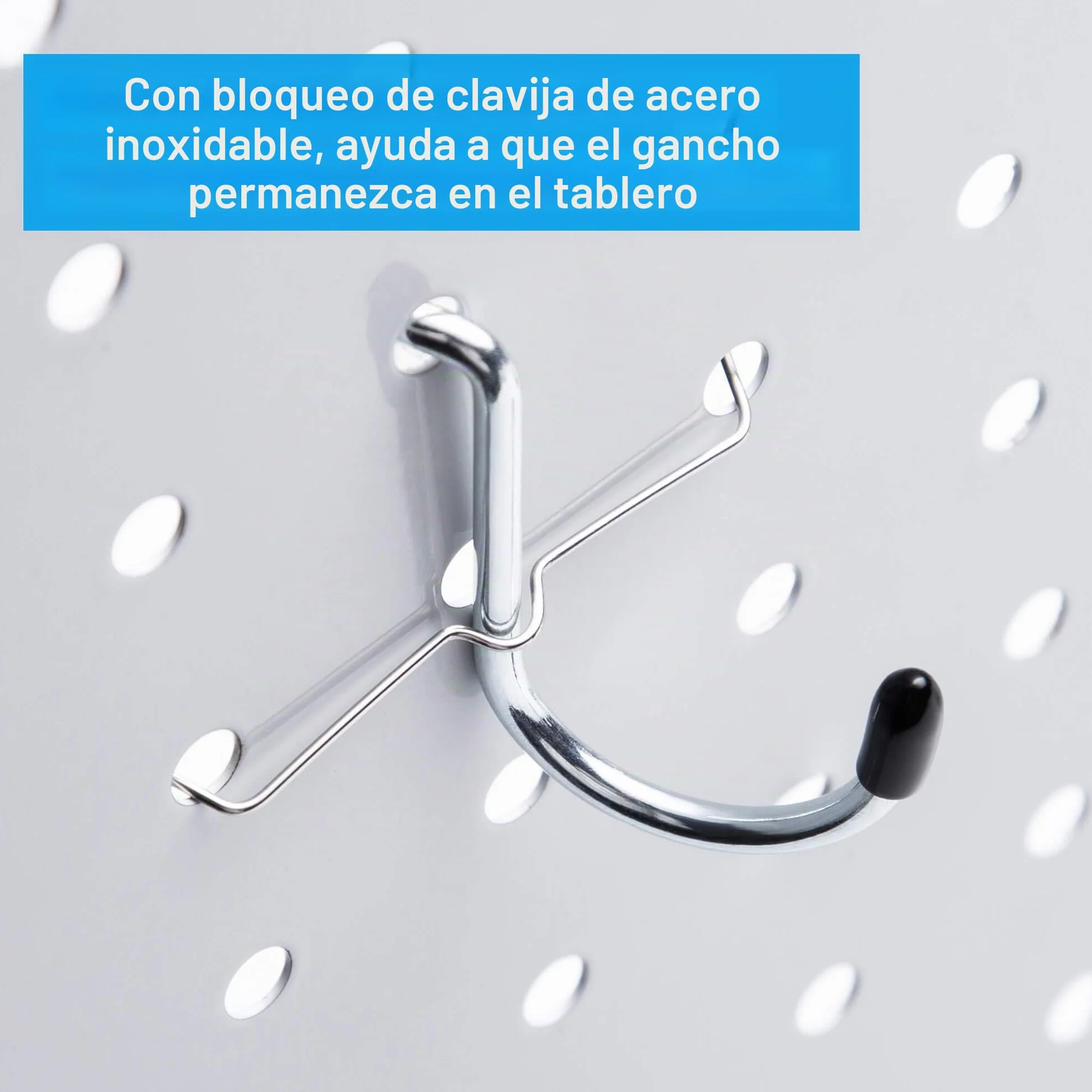 FRIMOONY Surtido de ganchos de tablero de clavijas con cestas de clavijas, cerraduras de clavijas, para organizar varias herramientas, 80 piezas