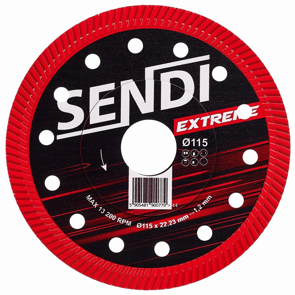 Disco de Diamante SENDI EXTREME - Diseñado para cortes rapidos y precisos - Apto para Porcelanico,Pasta blanca,Gres etc...- Disco hecho para Alicatadores y Albañiles. (115mm)