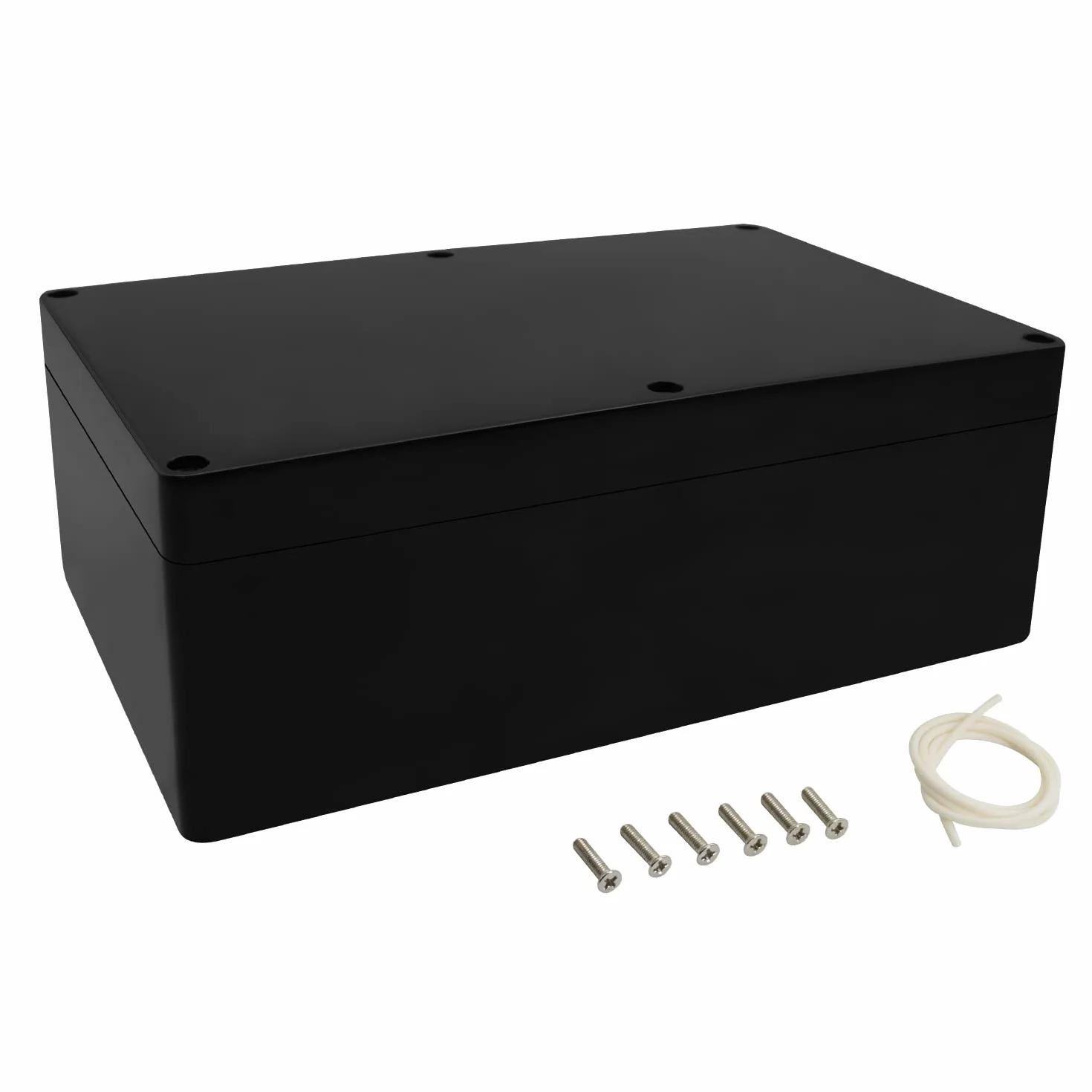 LeMotech Caja de proyecto ABS de plástico Caja de distribución IP65 Resistente al agua Cajas eléctricas Universal Caja Negra Tamaño exterior 230x150x85mm (1 pieza)