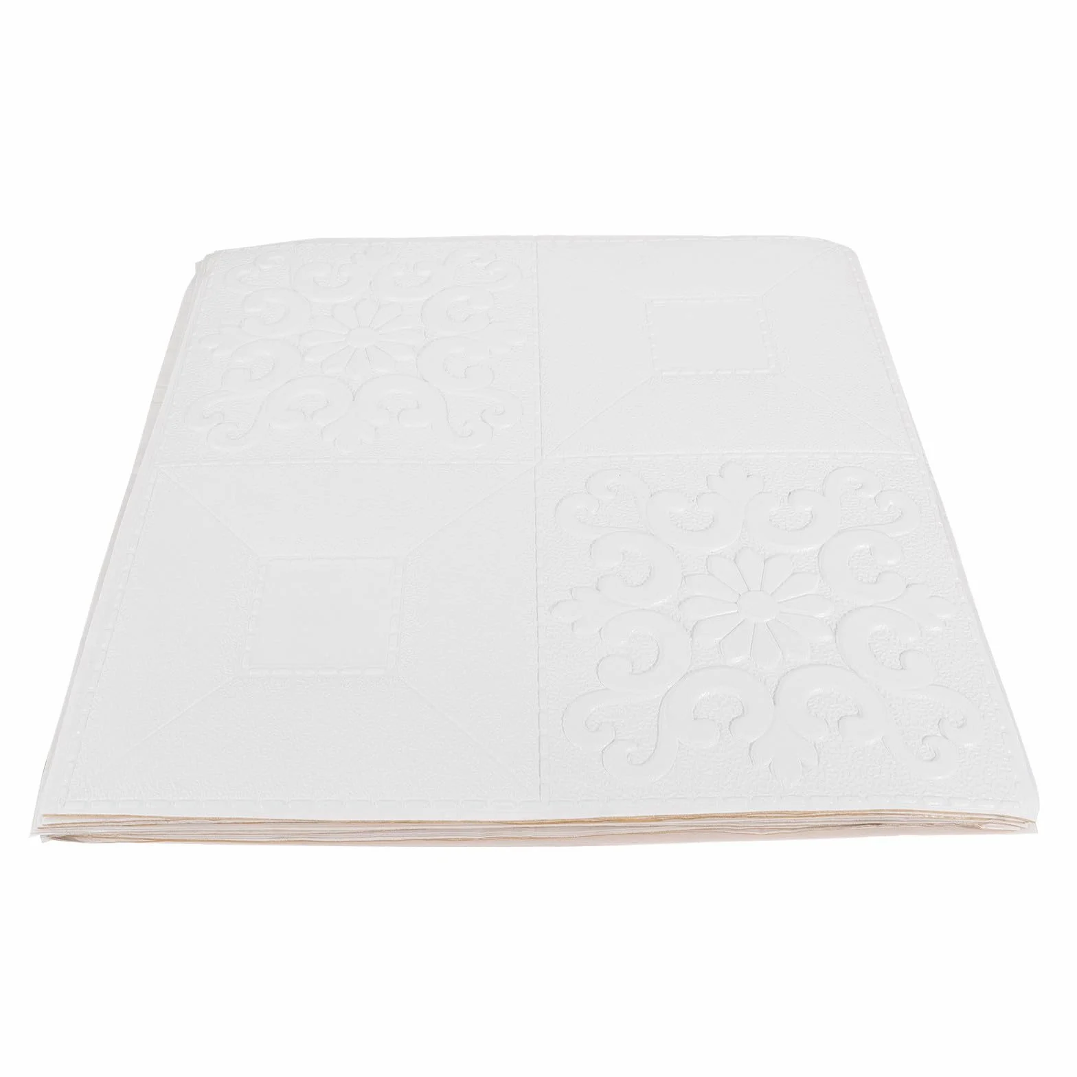 Paneles de Pared 3d Autoadhesivos 35x35 Cm, 10 Unidades, Papel Tapiz Espuma Xpe Blanco, Calcomanías Adhesivas Decorativas para Paredes Lisas en Dormitorio y Sala