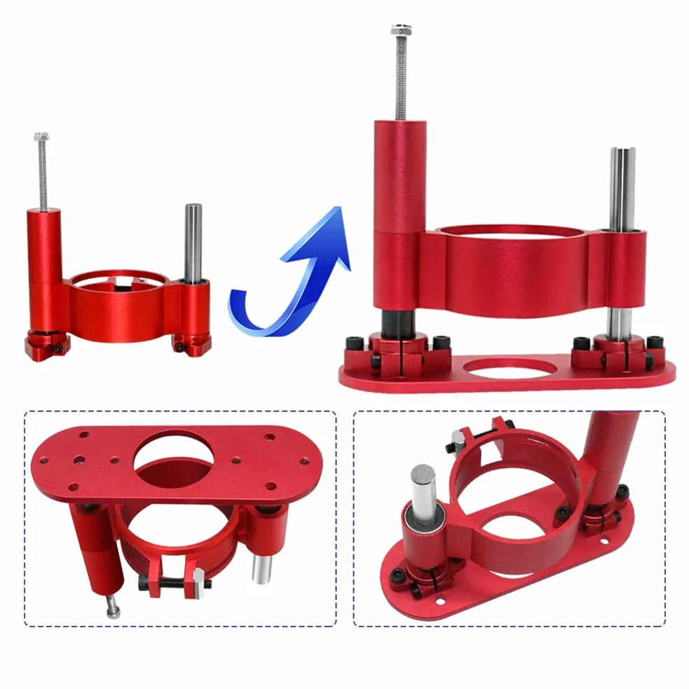 Placa de inserción de mesa de madera, fresadora de madera, base de elevación, piezas de repuesto para motores de 63,8 a 65 mm de diámetro, máquina de corte de grabado