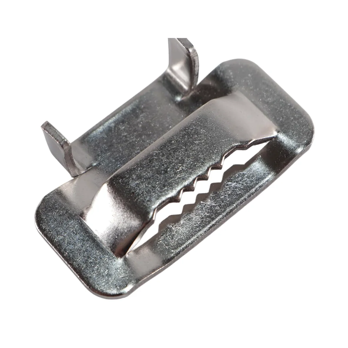 50 hebillas de 3/4" de ancho para abrazaderas de tubería, sello de ala para flejado, acero inoxidable 304
