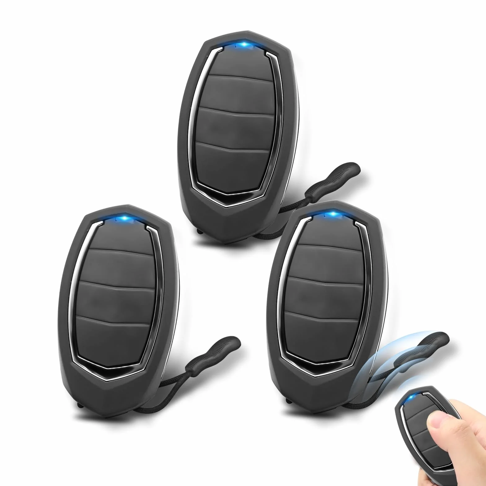 433,92MHz Mando Garaje Universal,3 Unidades de Mando a Distancia para MOTORLINE Falk MX4SP MXS4SP MX5SP RCM DSM,4 Canales Clonador Mando Garaje Inalámbrico