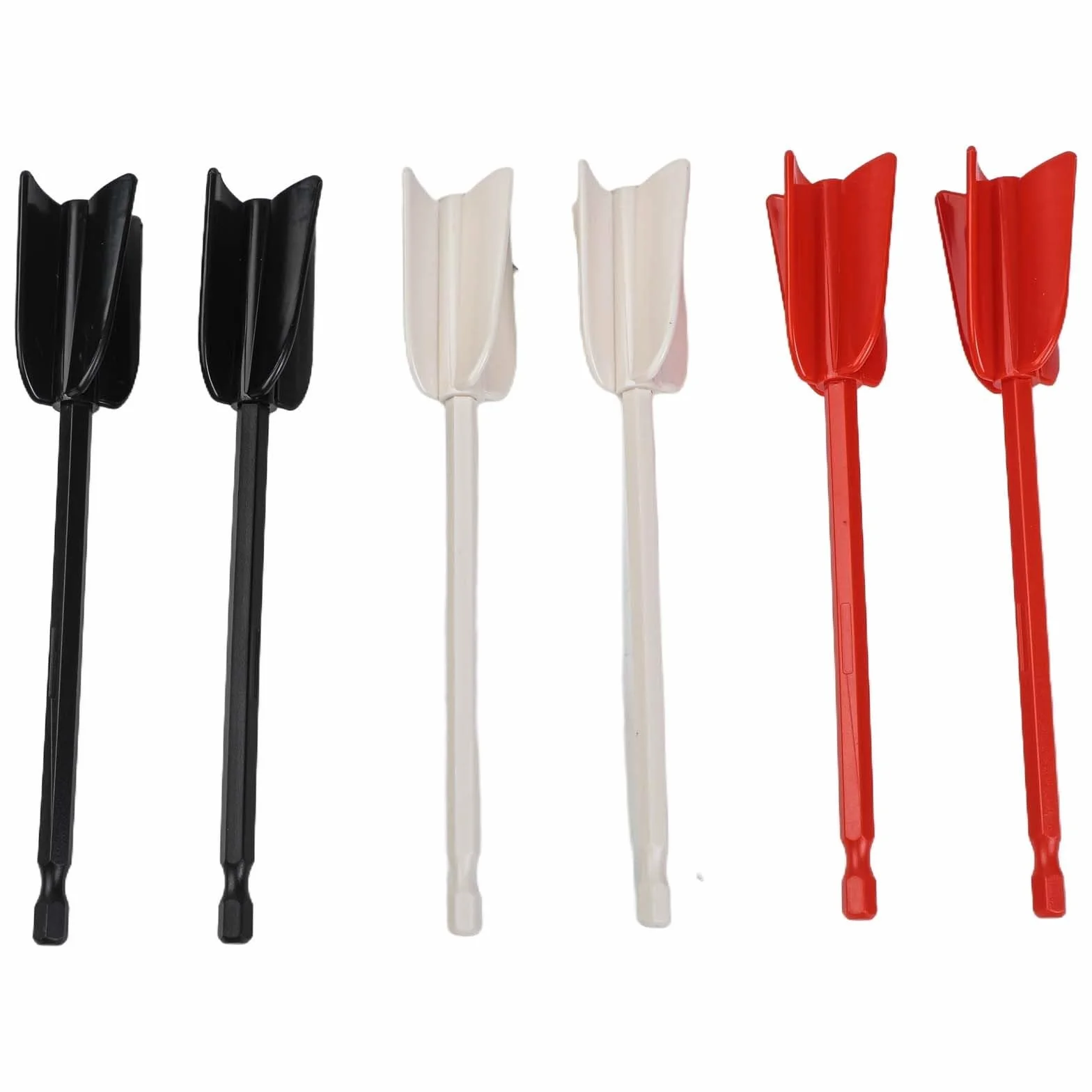 6 accesorios mezcladores de resina epoxi para taladro, batidor en espiral para pinturas, esmaltes de cerámica, manchas, 16.5 pulgadas de largo, varillas mezcladoras ABS reutilizables
