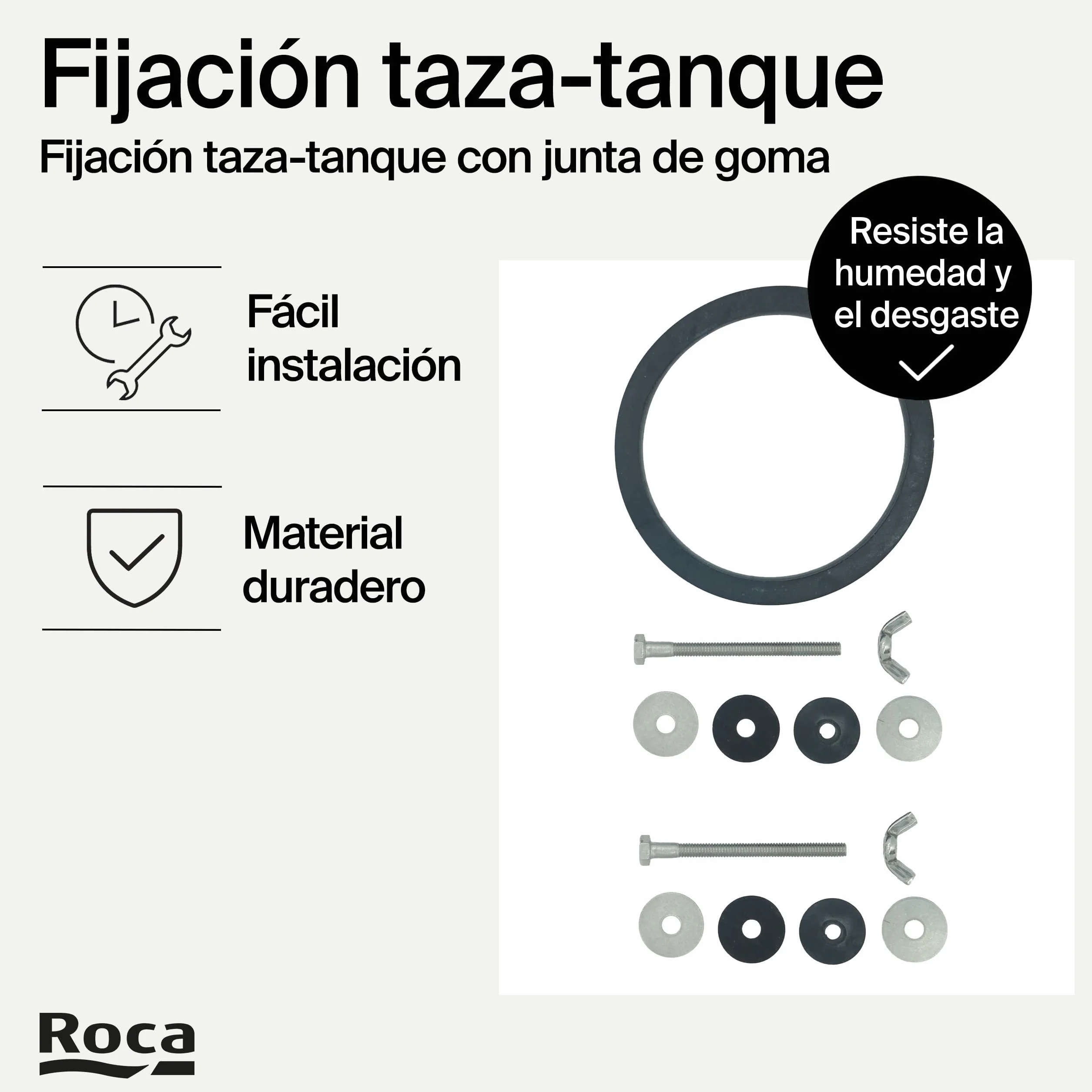 Roca AV0008000R Fijación junta plástico taza tanque esférico varios modelos