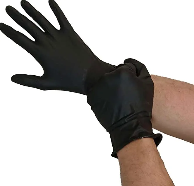 RZT GUANTES de NITRILO TEXTURIZADOS negros – Los guantes de nitrilo MÁS RESISTENTES del mercado – SIN LÁTEX 150 unidades (Talla XL)