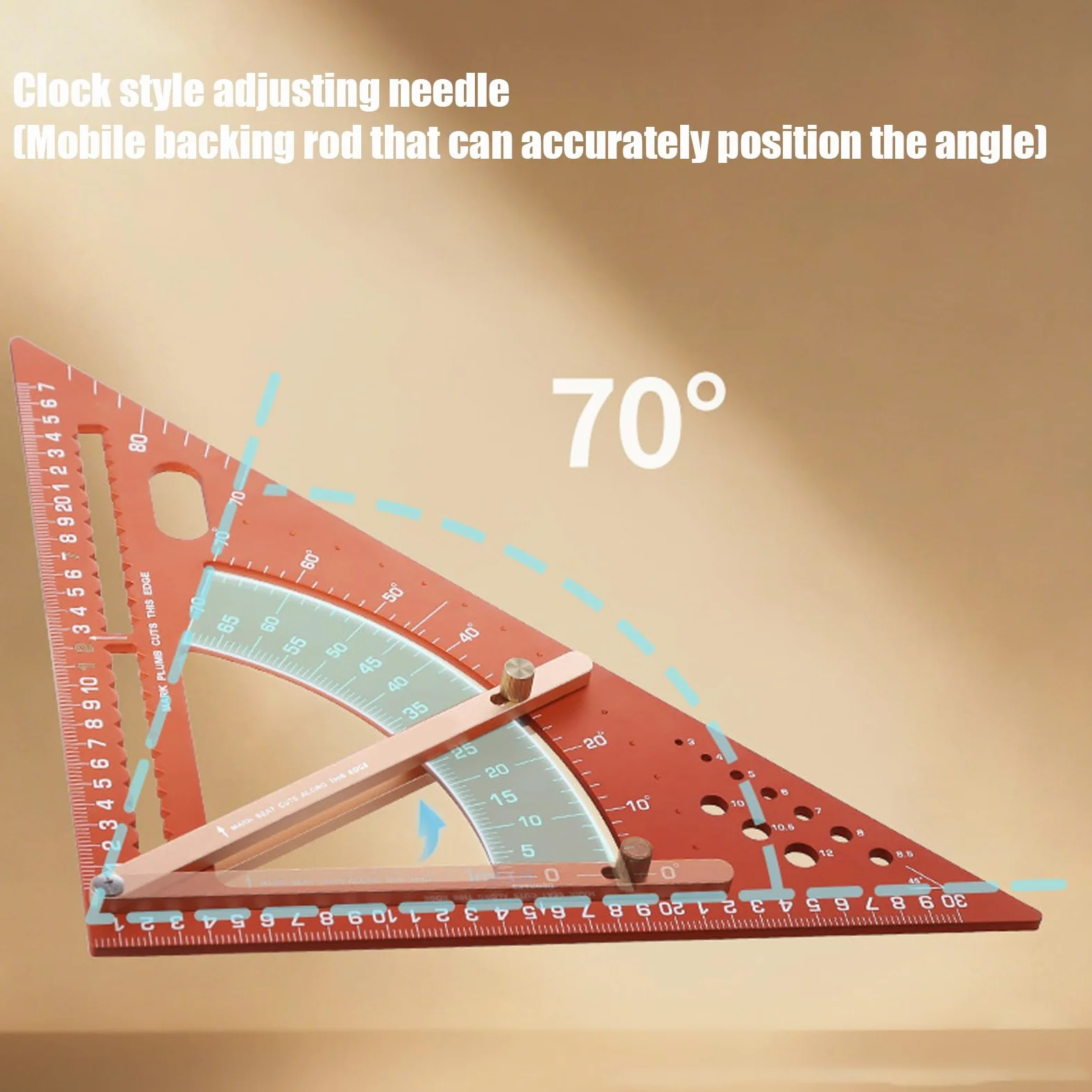Escuadra De Carpintero Regla Triangular De Aluminio Ajustable Para | Escuadra De Construcción Para Hombres, Aficionados, Mujeres Y