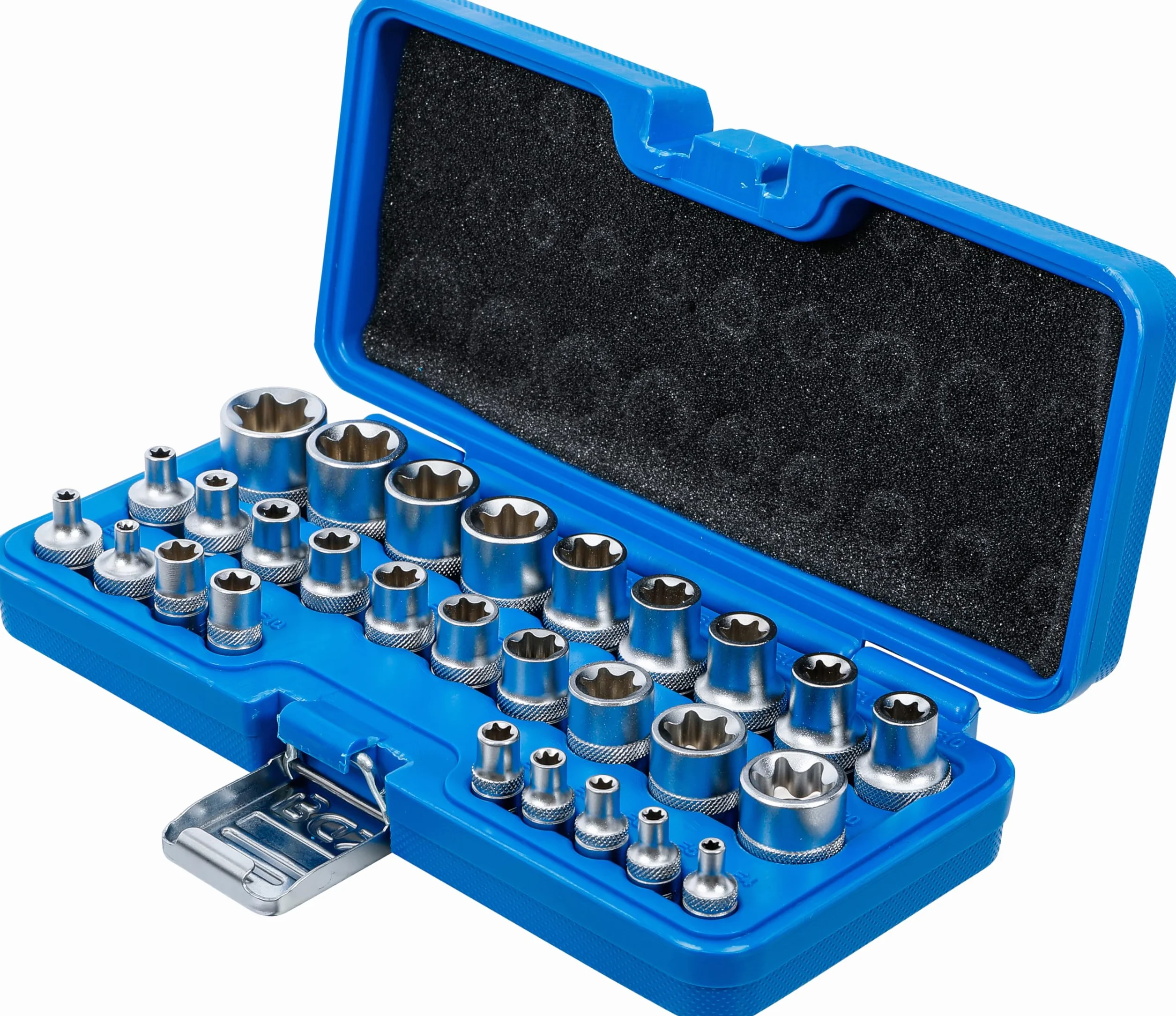 BGS 70099 | Juego de llaves de vaso E-Torx | entrada 6,3 mm (1/4") / 12,5 mm (1/2") | E4 - E24 | 28 piezas
