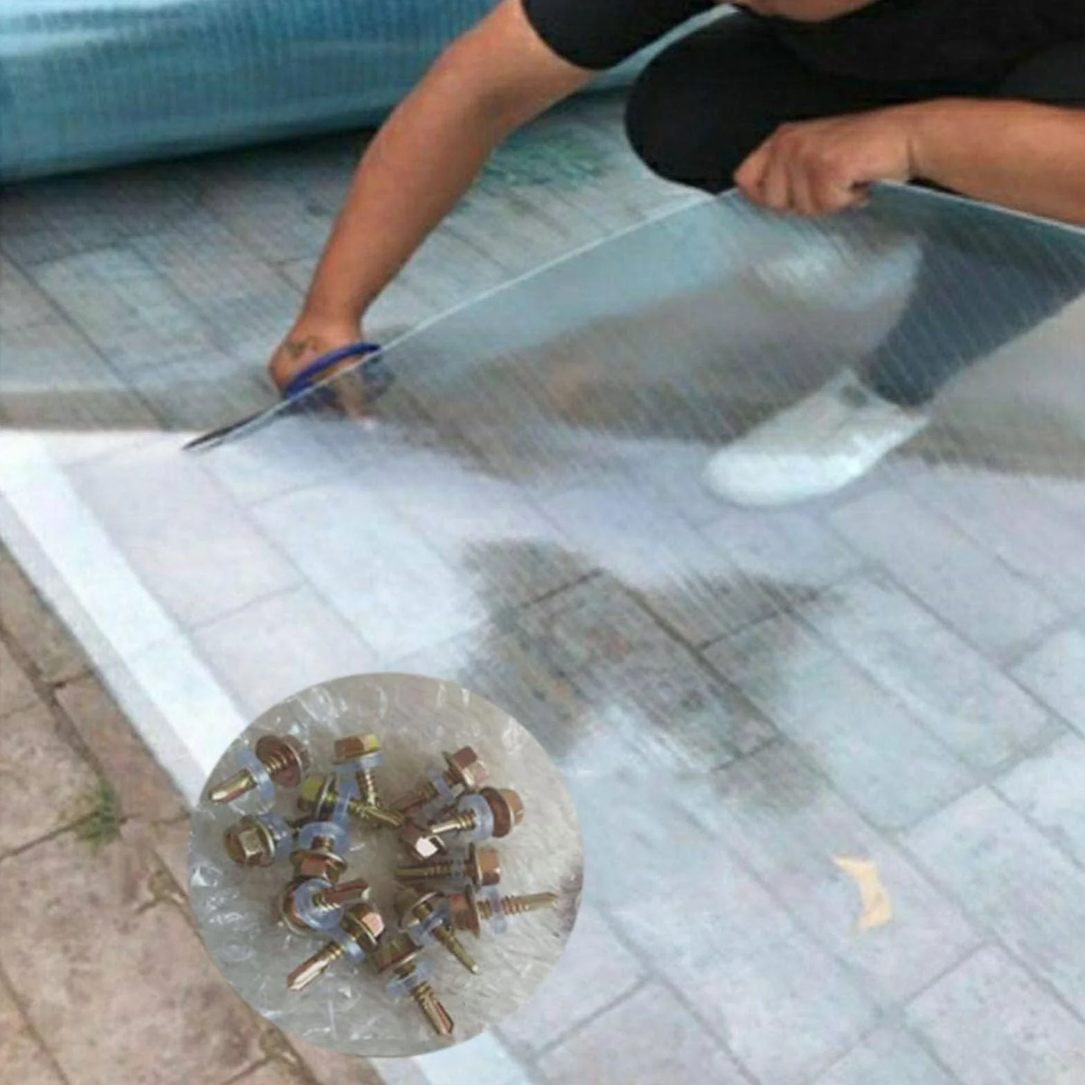 Láminas de Policarbonato Transparente Impermeable UV 0.6x5m para Techos Invernaderos