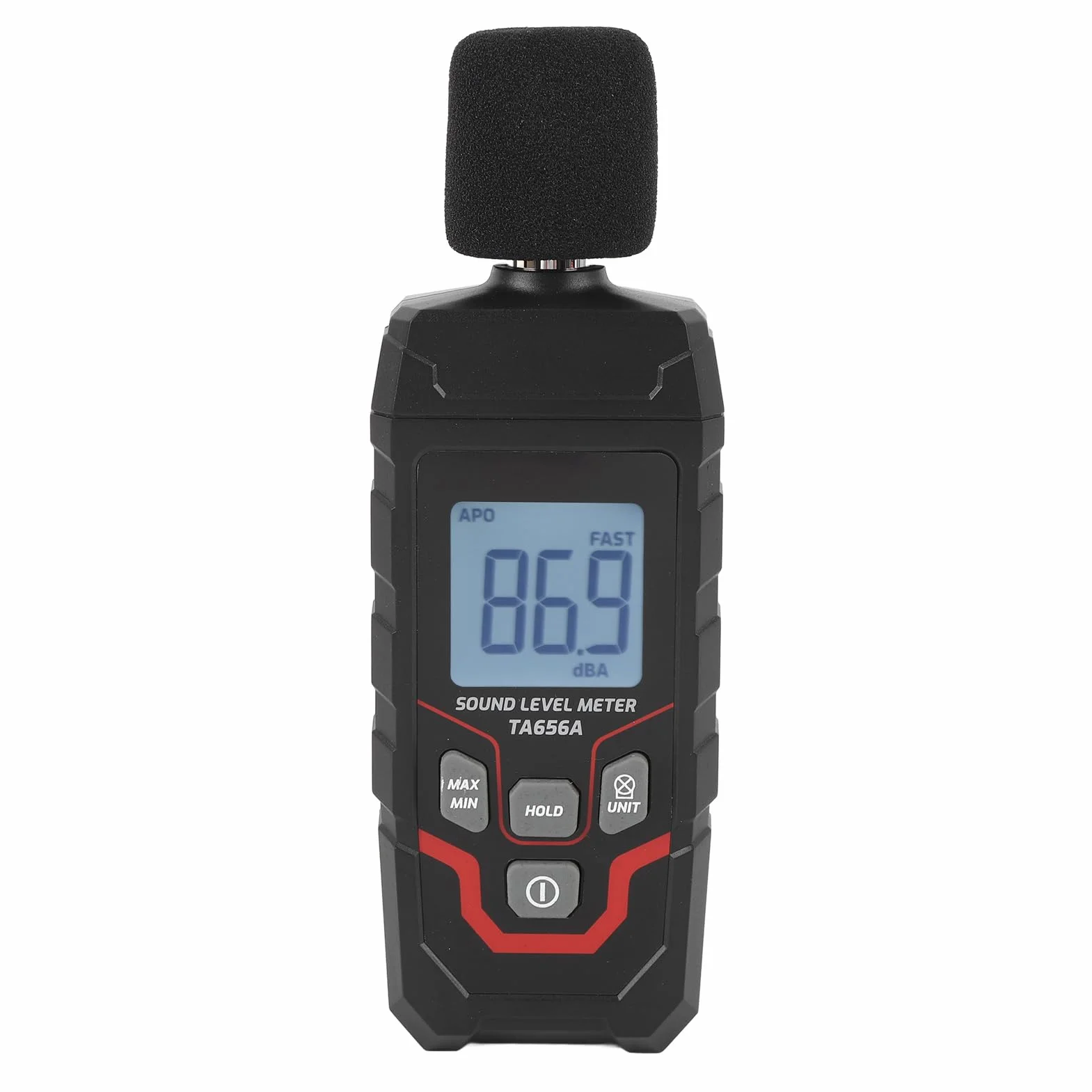 Medidor de Decibelios Digital, Medidor SPL Portátil con Pantalla LCD Retroiluminada, Medidor de Nivel de Sonido Digital de Rango 30-130 DB, Medidor de Lector Digital DB